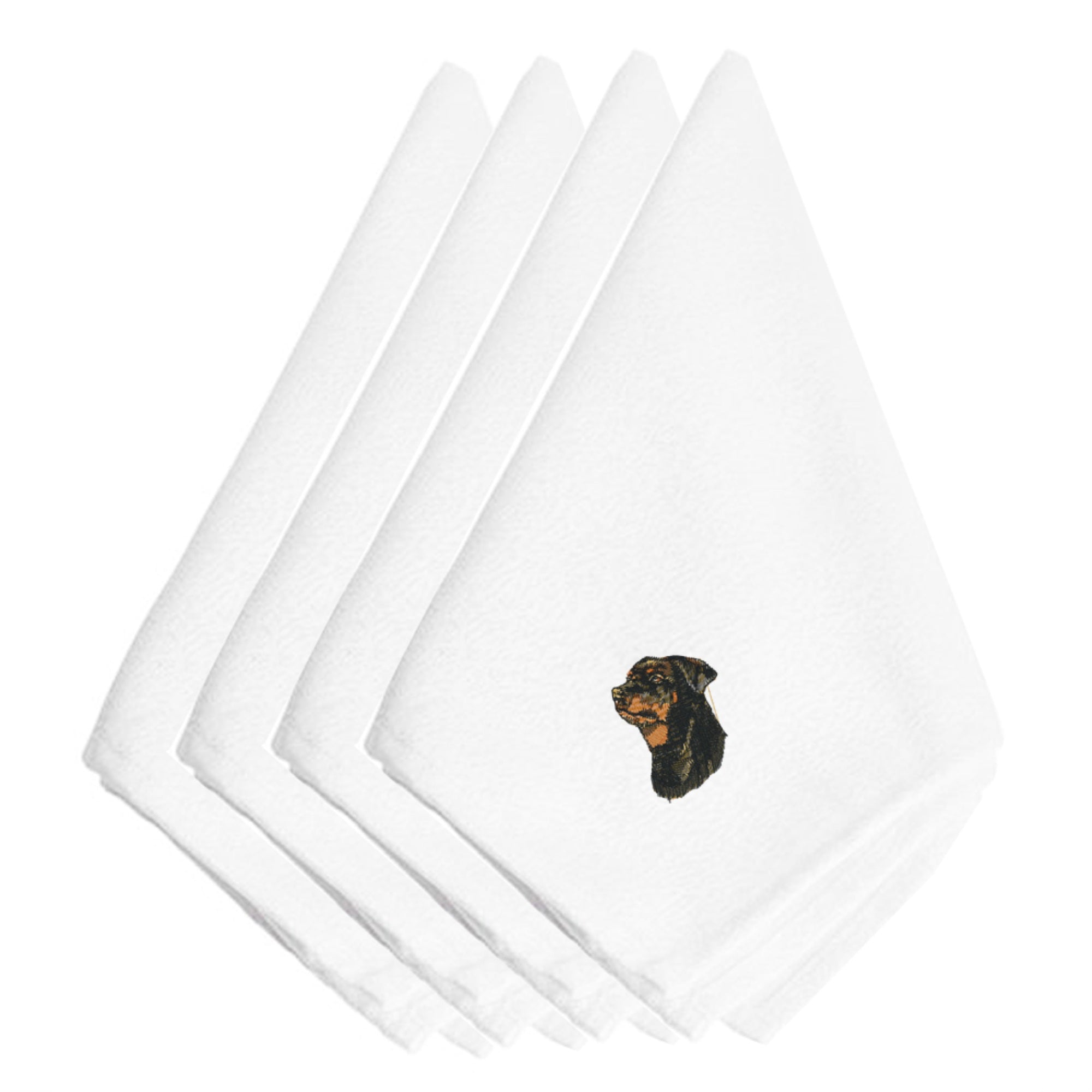 'Caroline'S Treasures Embt1747Npke Rottweiler Embroidered Napkins (Set Of 4), 20'''', Multicolor''