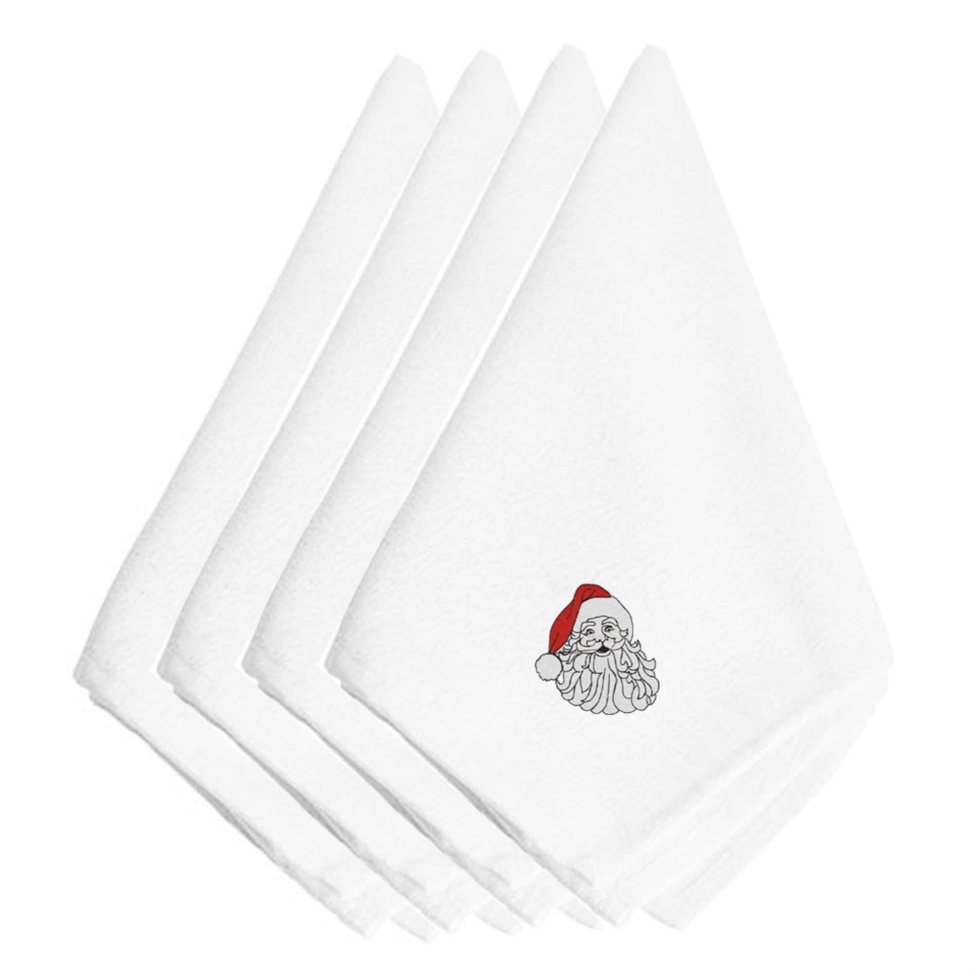 'Caroline'S Treasures Embt2067Npke Christmas Santa Claus Face Embroidered Napkins (Set Of 4), 20'''', Multicolor''