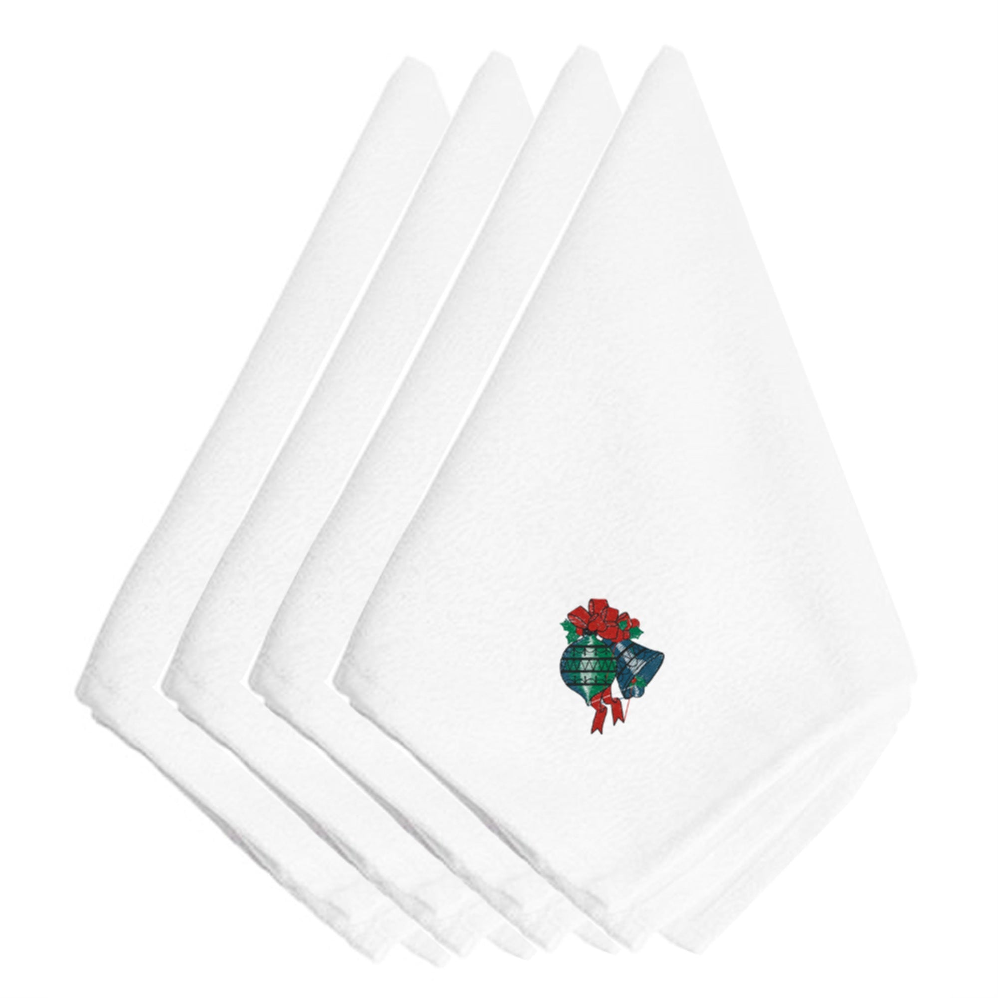 'Caroline'S Treasures Embt2072Npke Christmas Ornaments Embroidered Napkins (Set Of 4), 20'''', Multicolor''