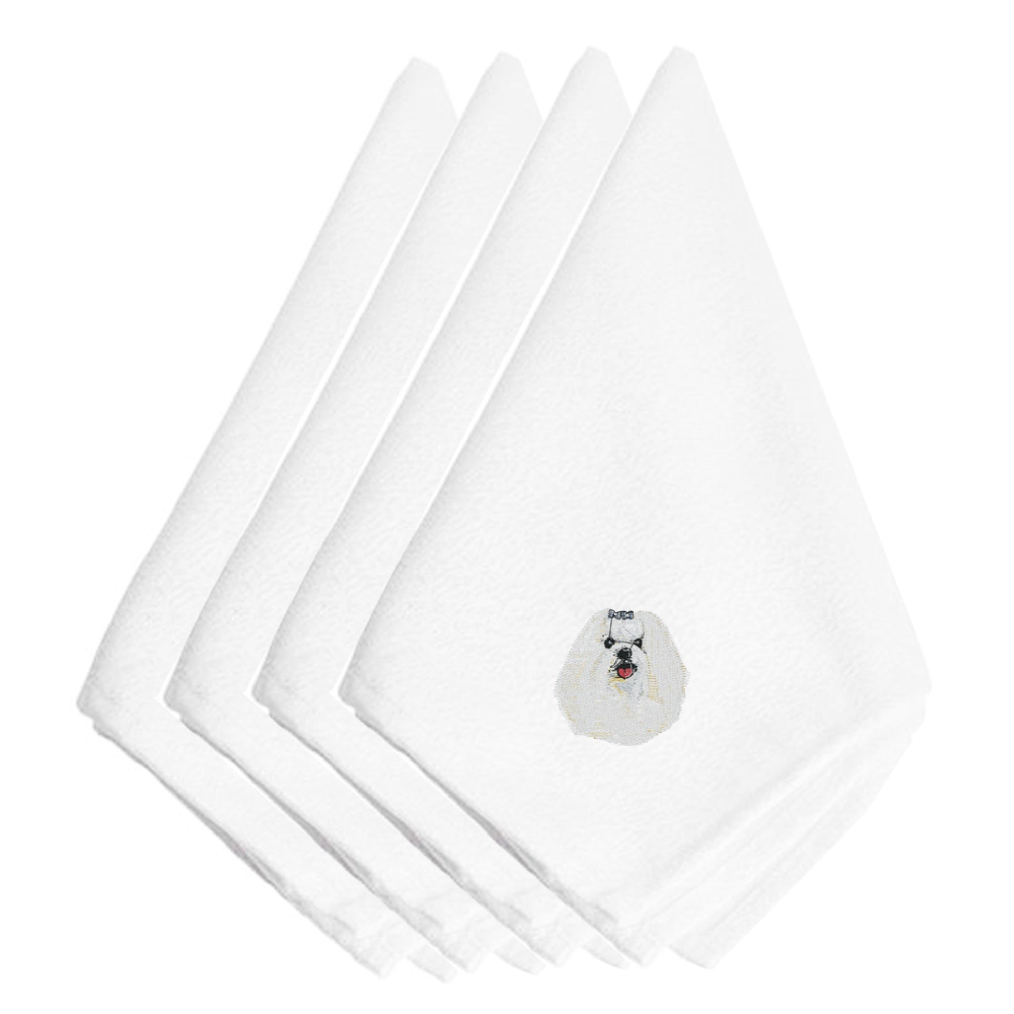 'Caroline'S Treasures Embt2308Npke Maltese Embroidered Napkins (Set Of 4), 20'''', Multicolor''