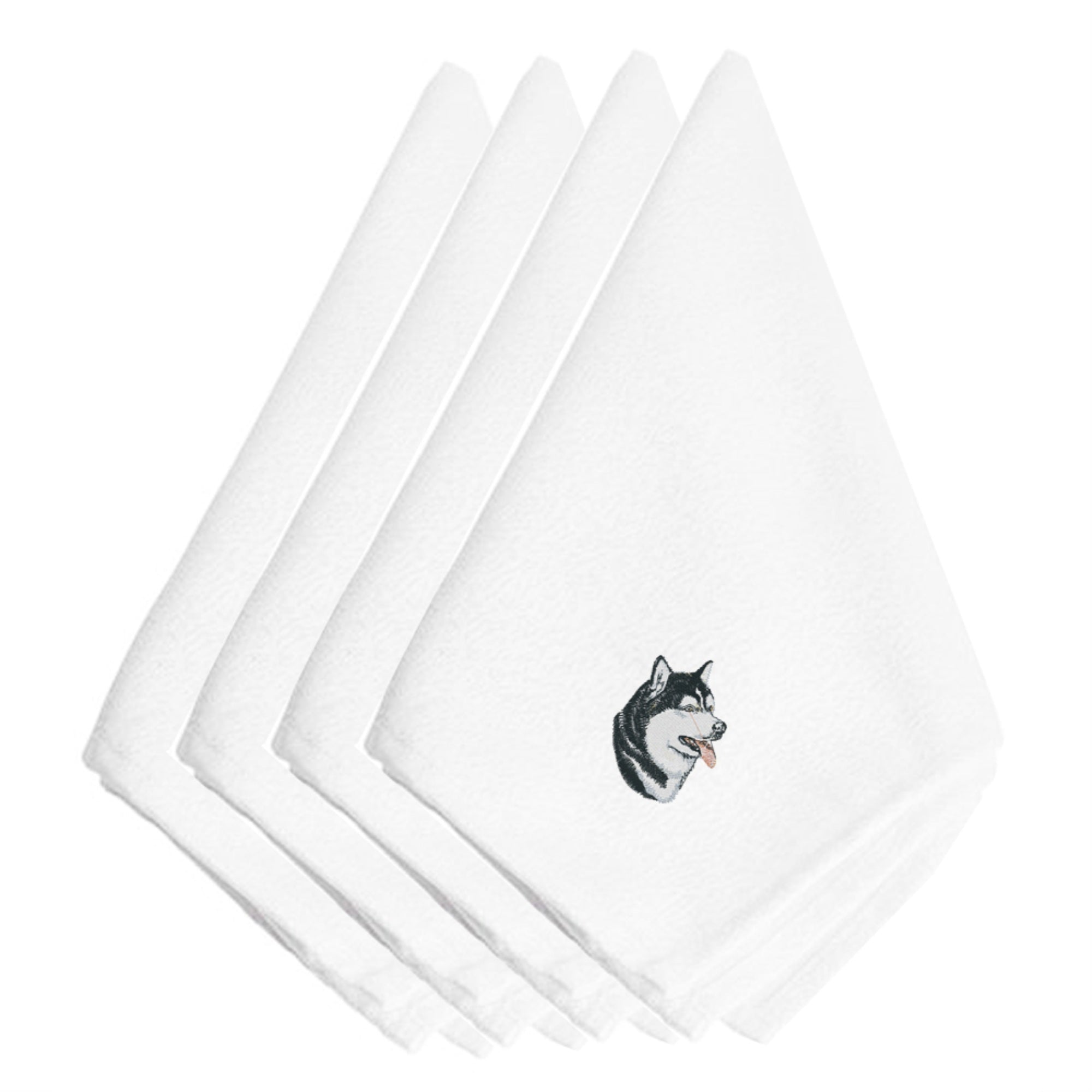 'Caroline'S Treasures Embt2404Npke Alaskan Malamute Embroidered Napkins (Set Of 4), 20'''', Multicolor''