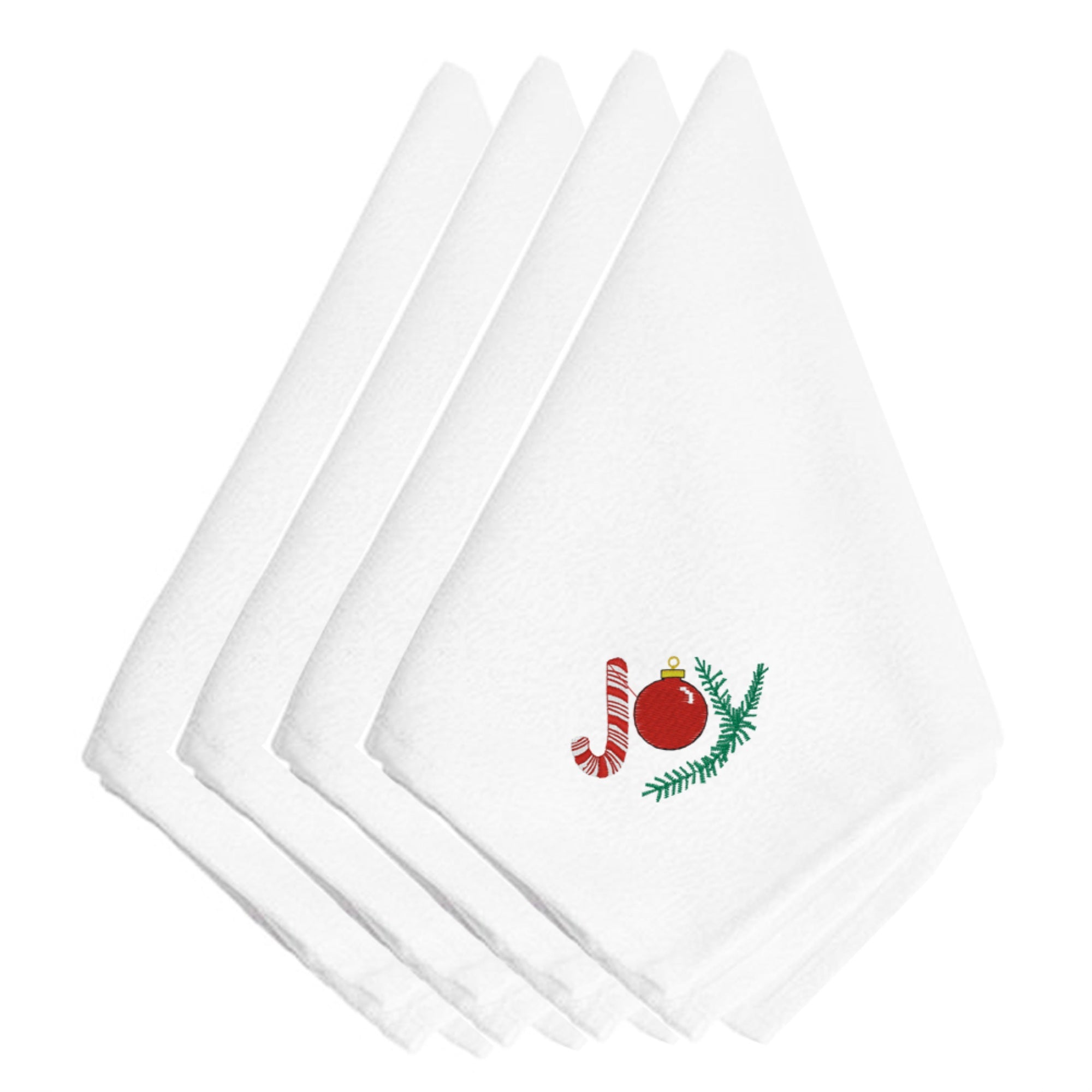 'Caroline'S Treasures Embt2418Npke Christmas Joy Embroidered Napkins (Set Of 4), 20'''', Multicolor''