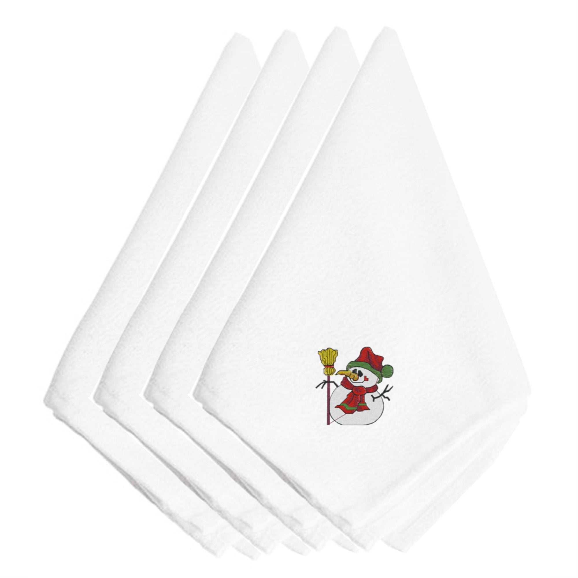 'Caroline'S Treasures Embt2423Npke Christmas Snowman Embroidered Napkins (Set Of 4), 20'''', Multicolor''