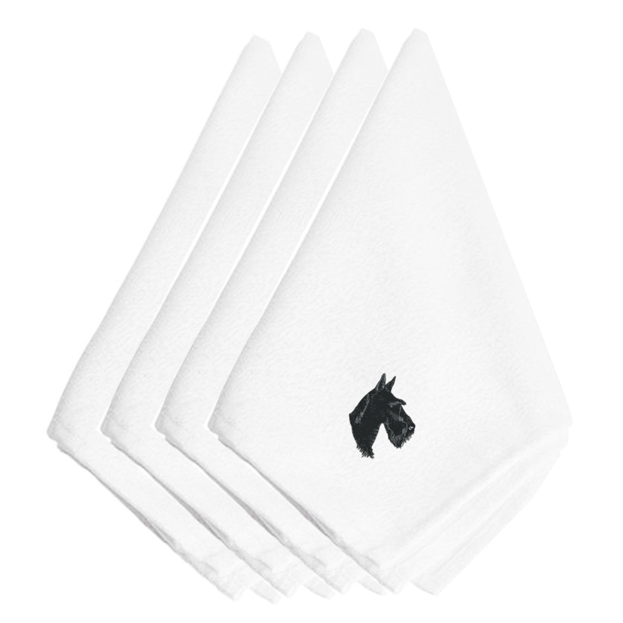 'Caroline'S Treasures Embt2709Npke Scottie Scottish Terrier Embroidered Napkins (Set Of 4), 20'''', Multicolor''