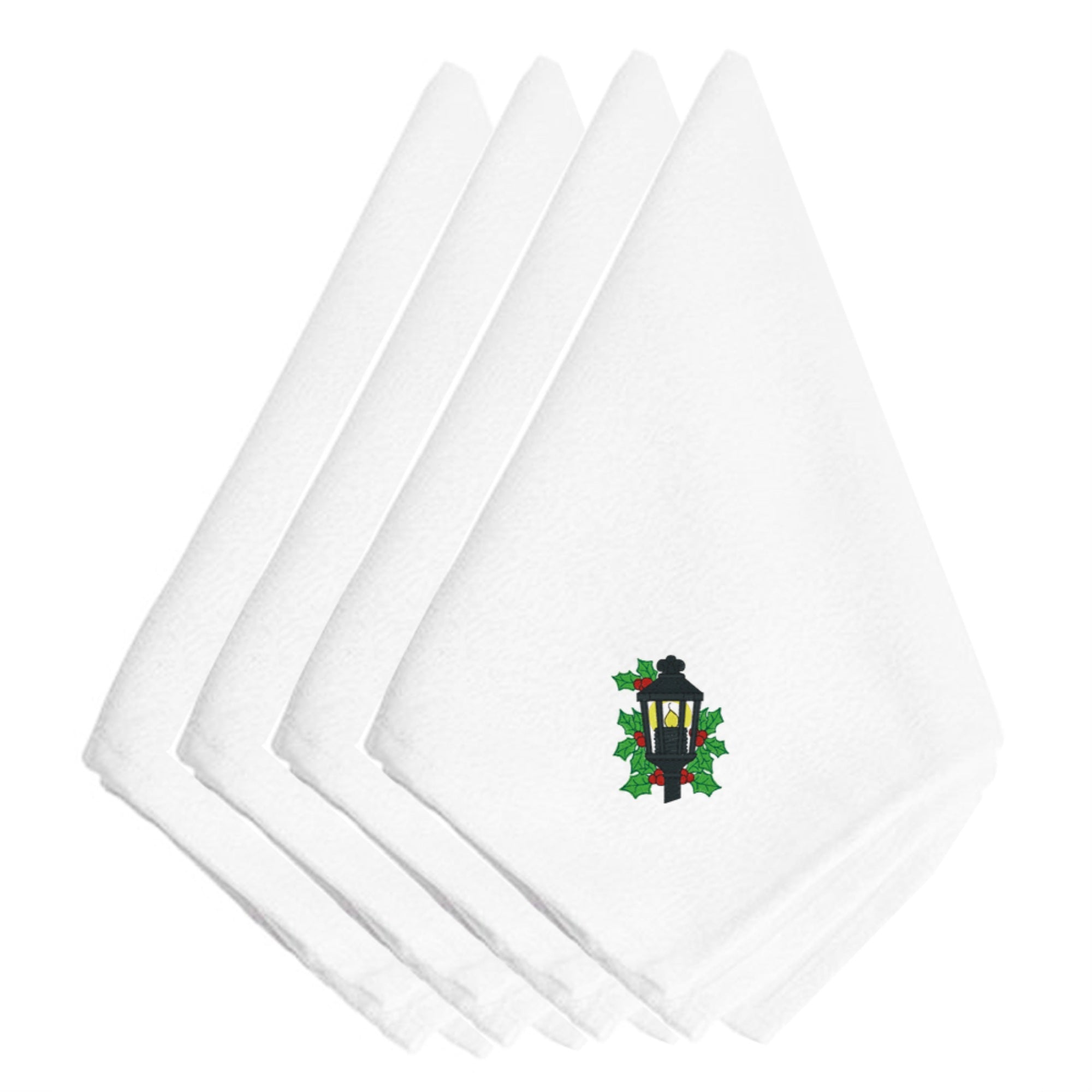 'Caroline'S Treasures Embt2987Npke Christmas Lantern Embroidered Napkins (Set Of 4), 20'''', Multicolor''