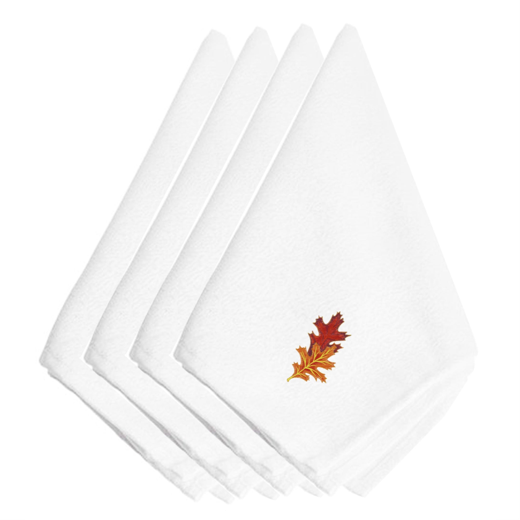 'Caroline'S Treasures Embt3447Npke Fall Autumn Leaves Embroidered Napkins (Set Of 4), 20'''', Multicolor''
