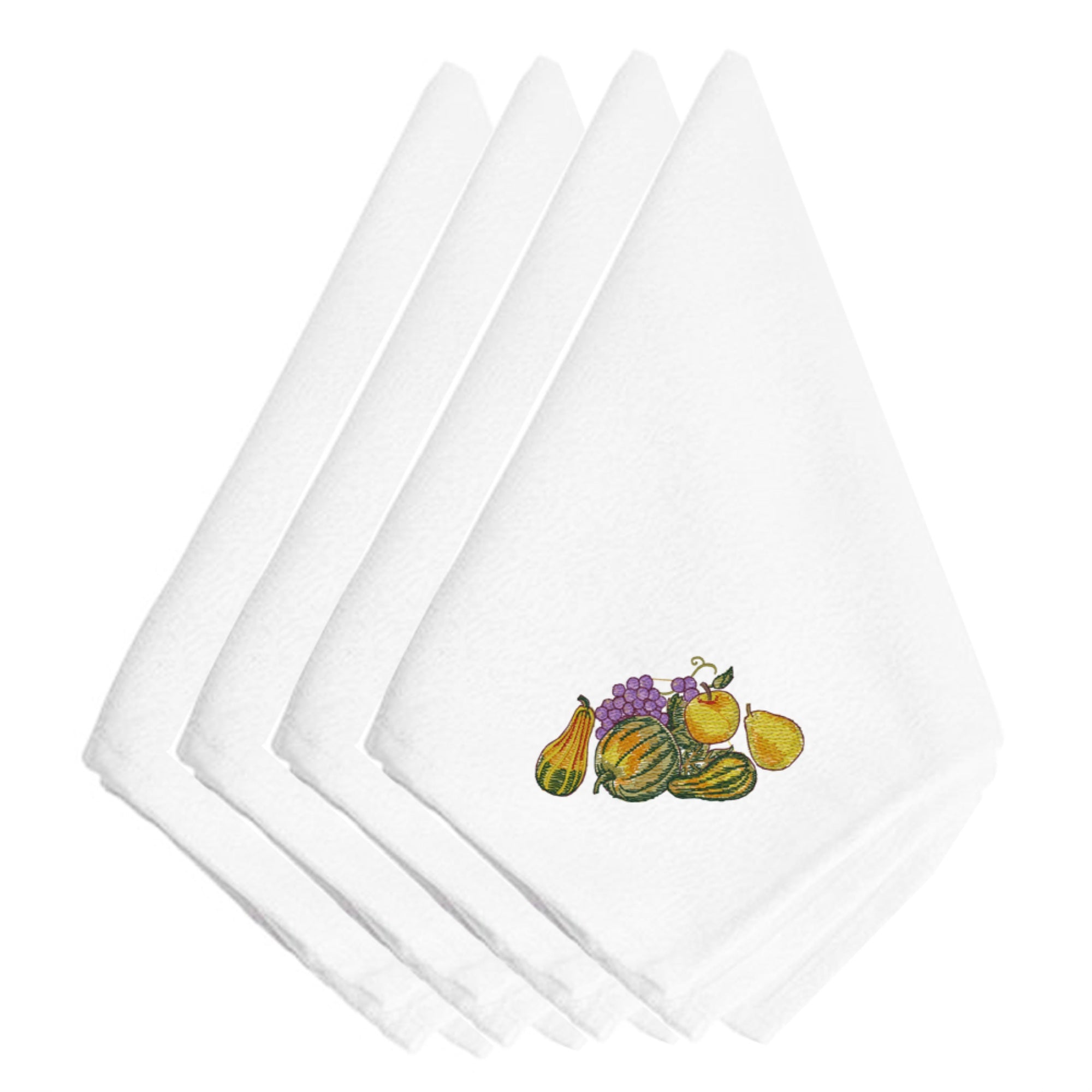 'Caroline'S Treasures Embt3504Npke Thanksgiving Cluster Embroidered Napkins (Set Of 4), 20'''', Multicolor''
