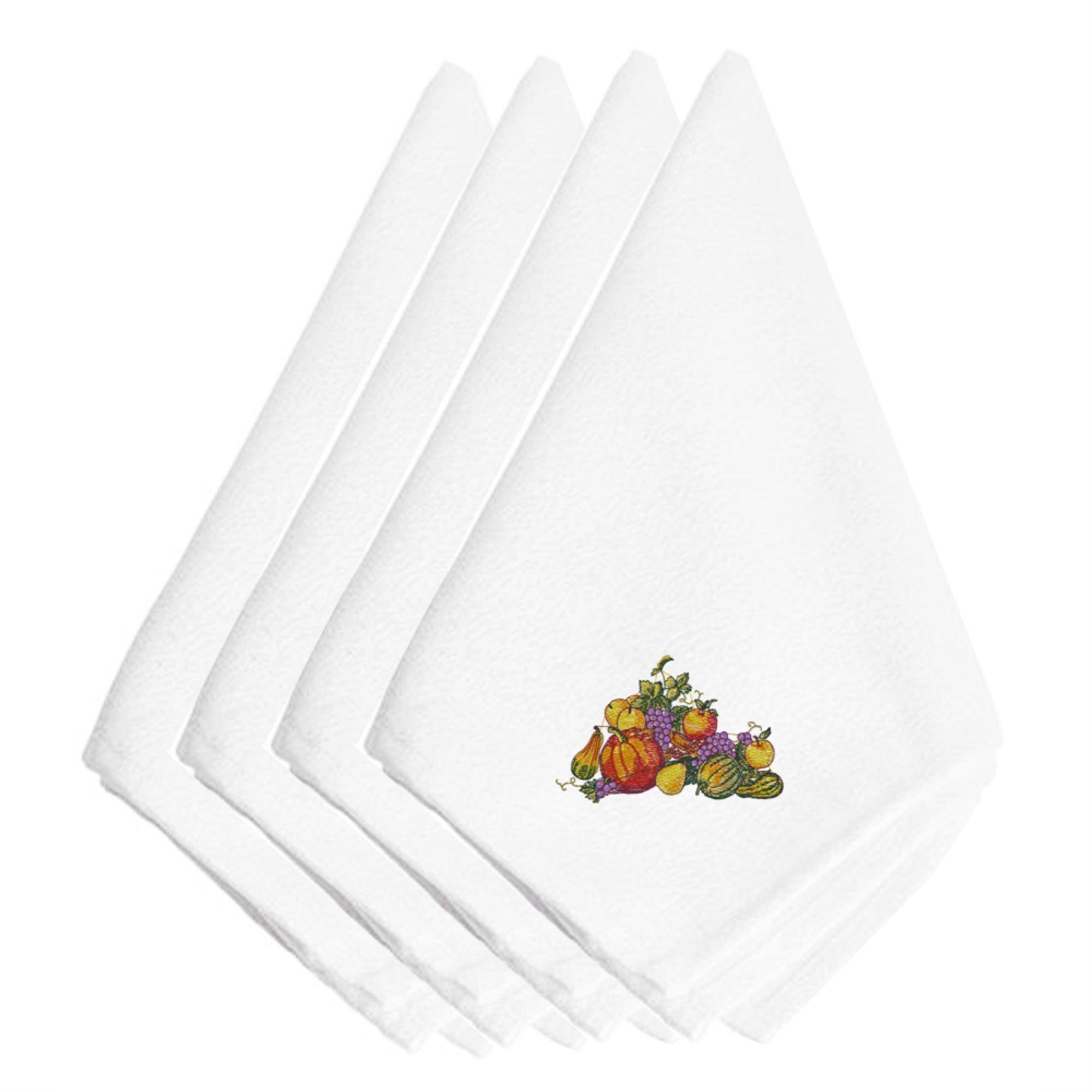 'Caroline'S Treasures Embt3505Npke Thanksgiving Centerpiece Embroidered Napkins (Set Of 4), 20'''', Multicolor''