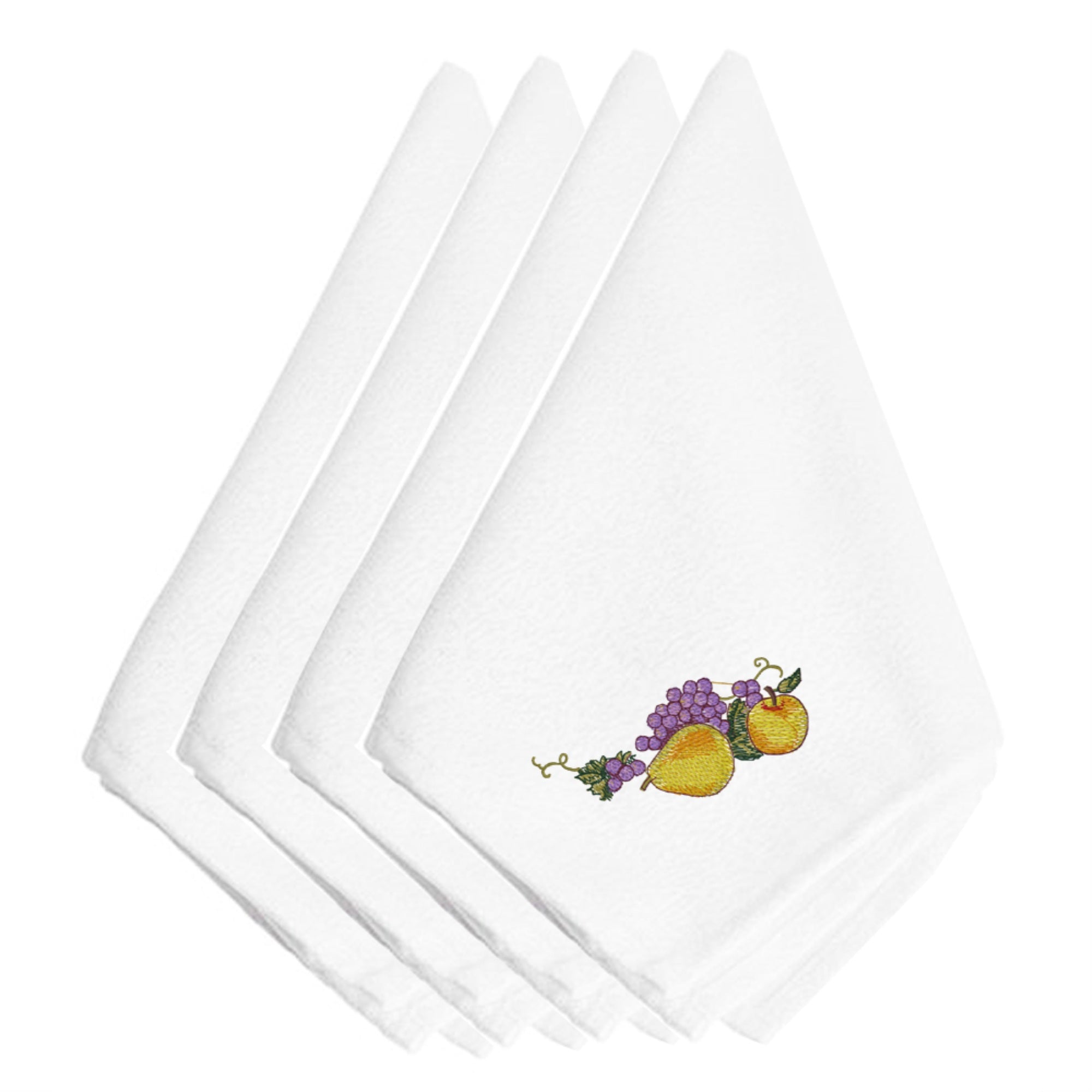 'Caroline'S Treasures Embt3510Npke Thanksgiving Fruit Embroidered Napkins (Set Of 4), 20'''', Multicolor''