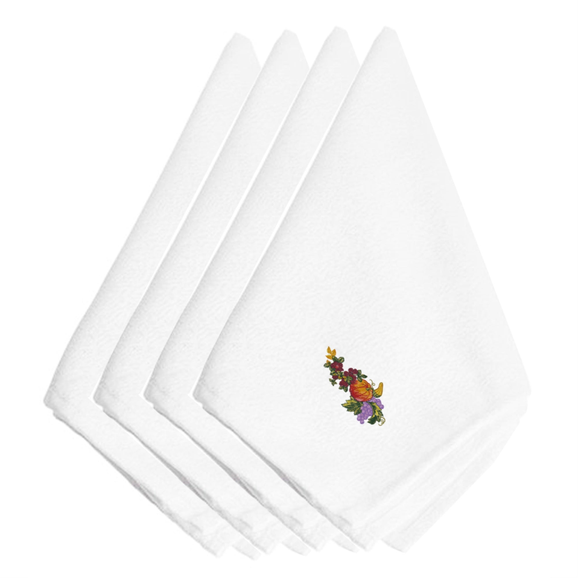 'Caroline'S Treasures Embt3813Npke Thanksgiving Spray Embroidered Napkins (Set Of 4), 20'''', Multicolor''