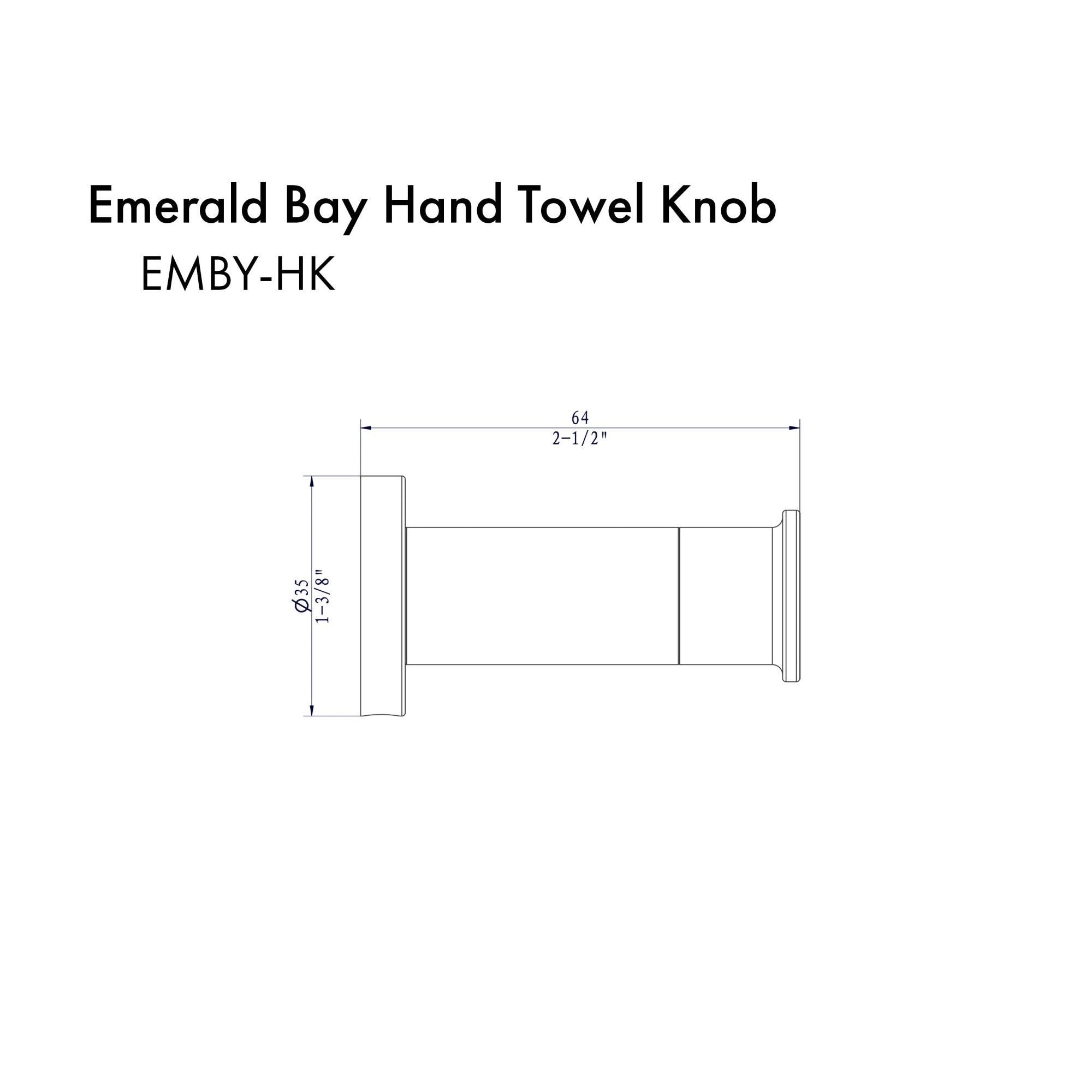 Zline Emerald Bay Towel Hook In Brushed Nickel (Emby-Hk-Bn)