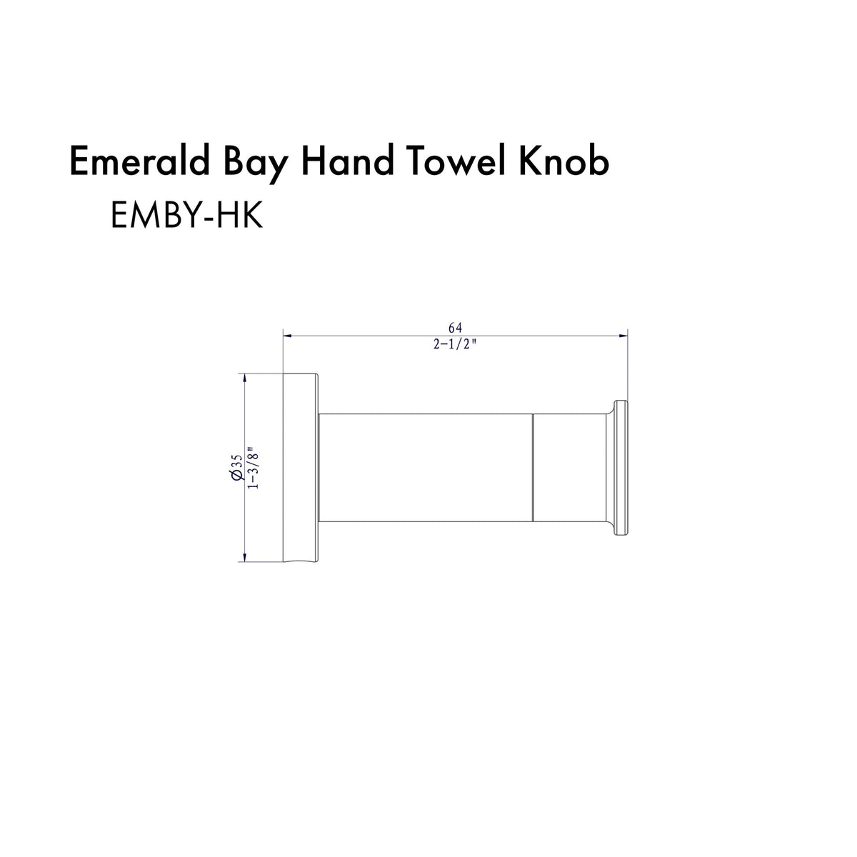 Zline Emerald Bay Towel Hook In Brushed Nickel (Emby-Hk-Bn)