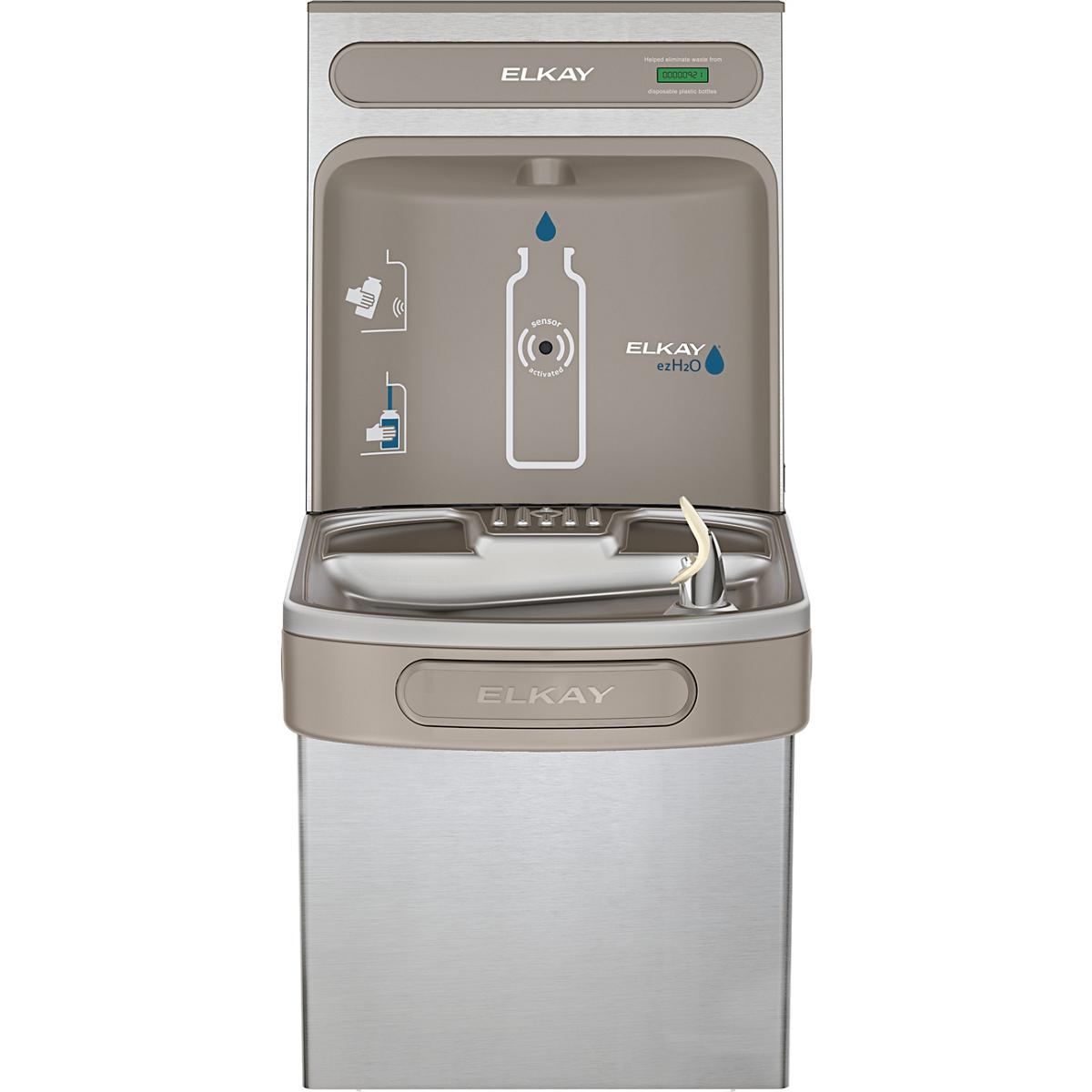Elkay EZH2O Bottle Filling Station with Single ADA Cooler  Non-Filtered 8 GPH Stainless