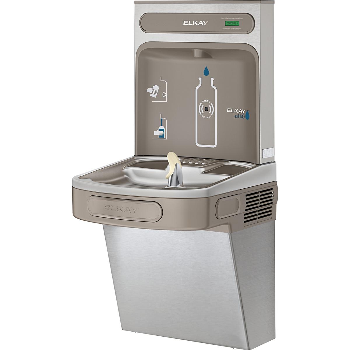 Elkay EZH2O Bottle Filling Station with Single ADA Cooler  Non-Filtered 8 GPH Stainless