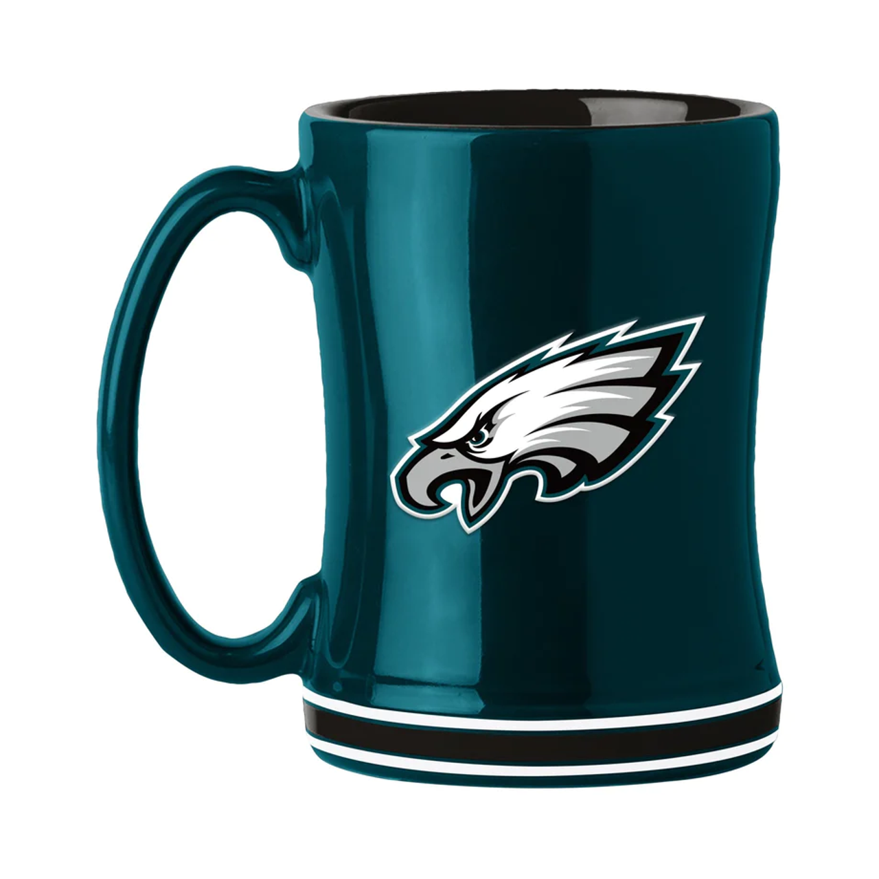Philadelphia Eagles Coffee Mug 14Oz Sculpted Relief Team Color