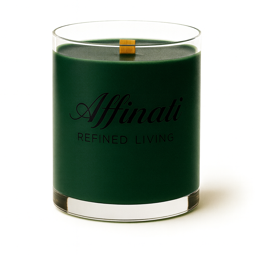 Winter Spruce Wooden Wick Candle – Luxury 10 oz Soy Blend | Affinati
