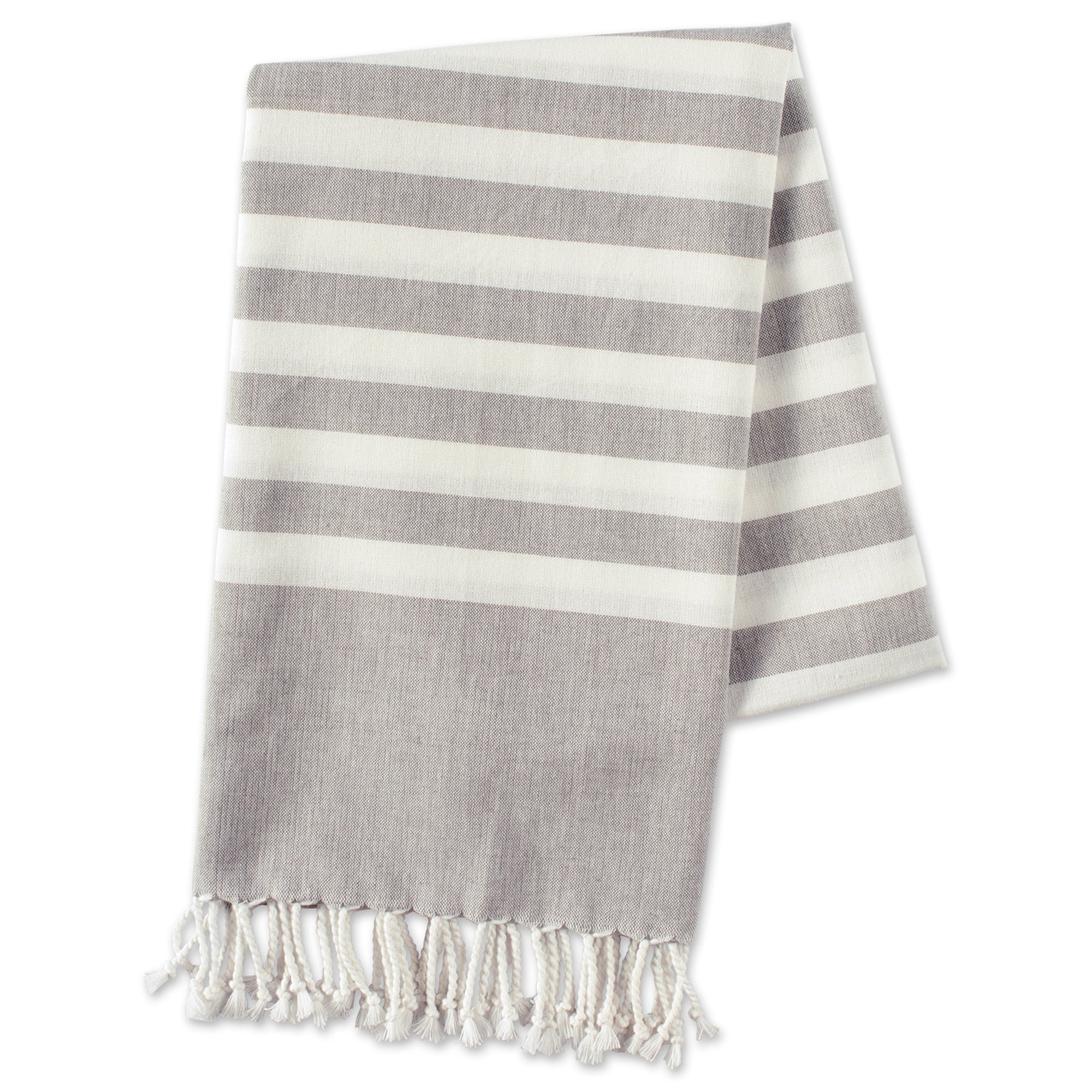 Dii Gray 1 Inch Stripe Fouta Towel