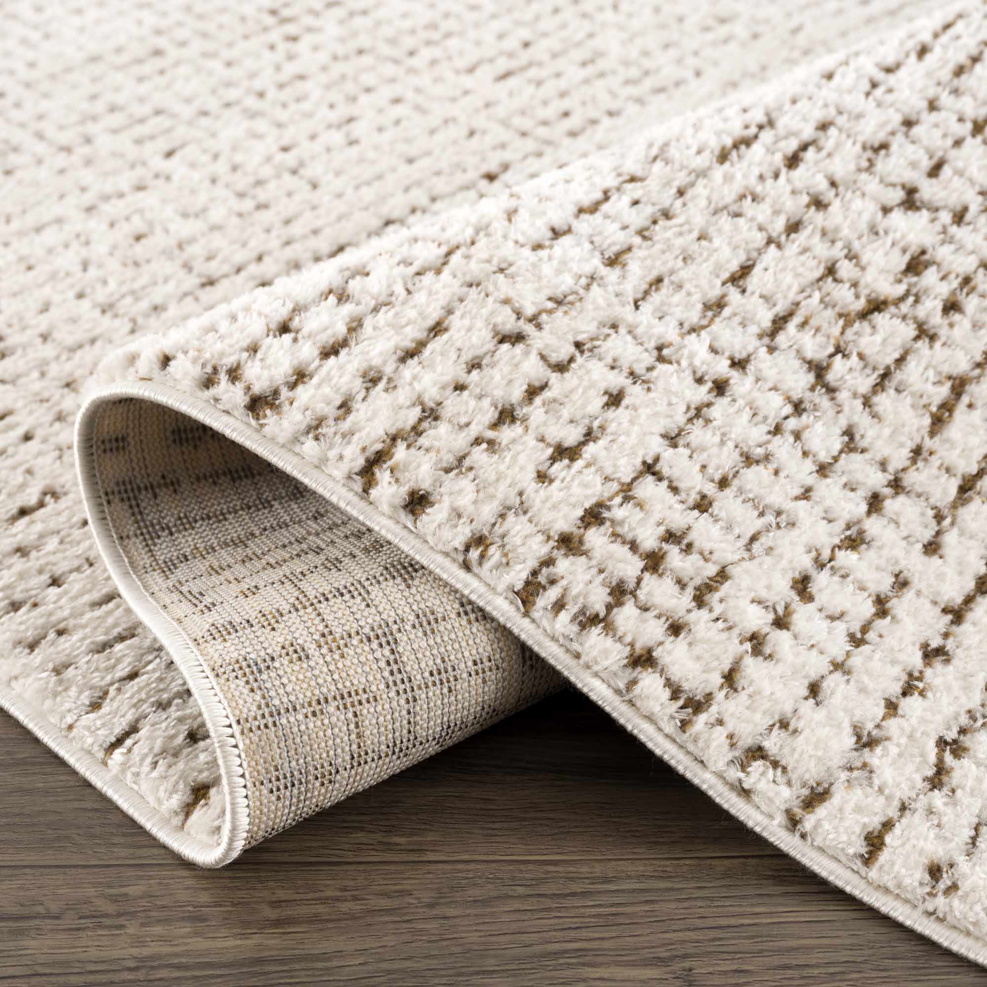 Keita Cream & Brown 7ft Runner Rug
