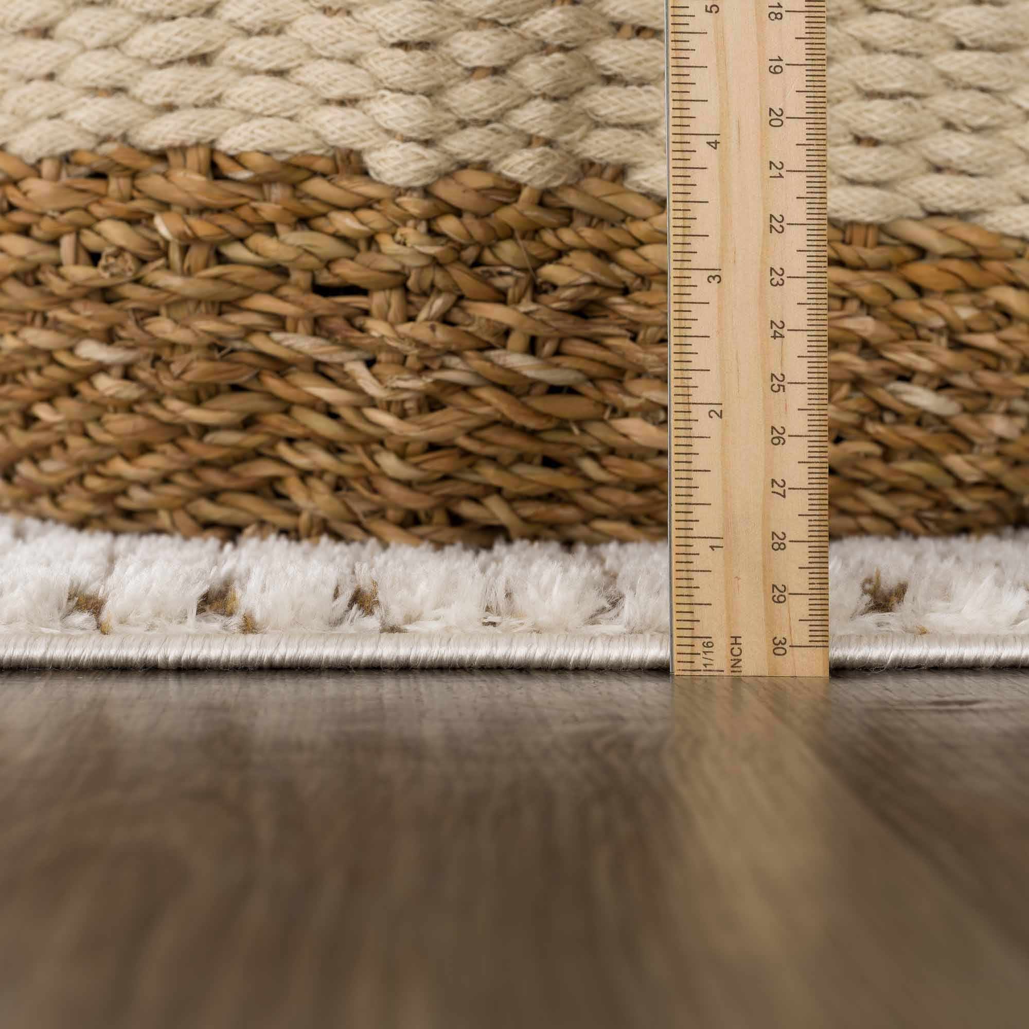 Keita Cream & Brown 7ft Runner Rug