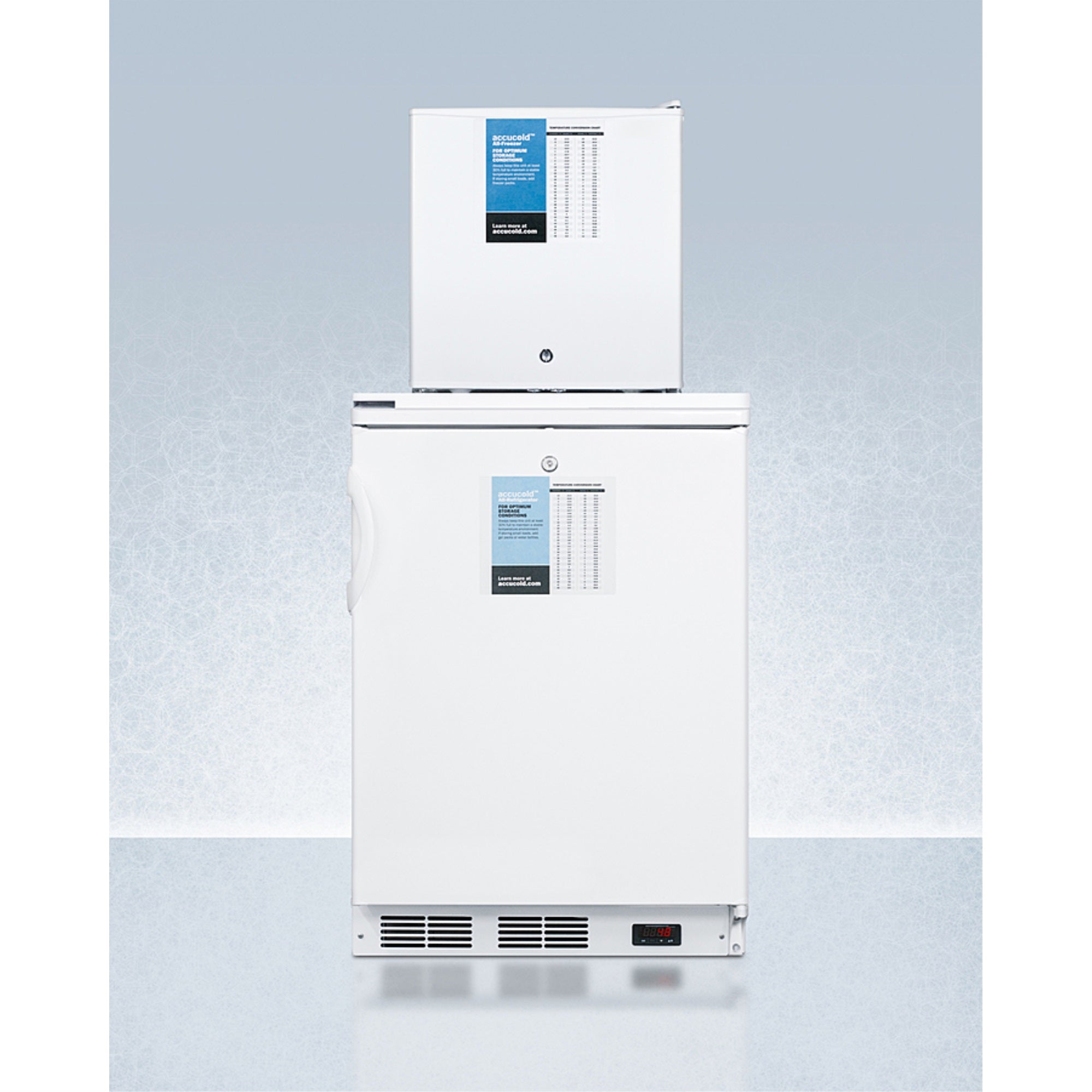 Ff7Lwpro Auto Defrost All-Refrigerator With Digital Controls And Compact Manual Defrost Fs24Lpro All-Freezer With Stacking Rack,