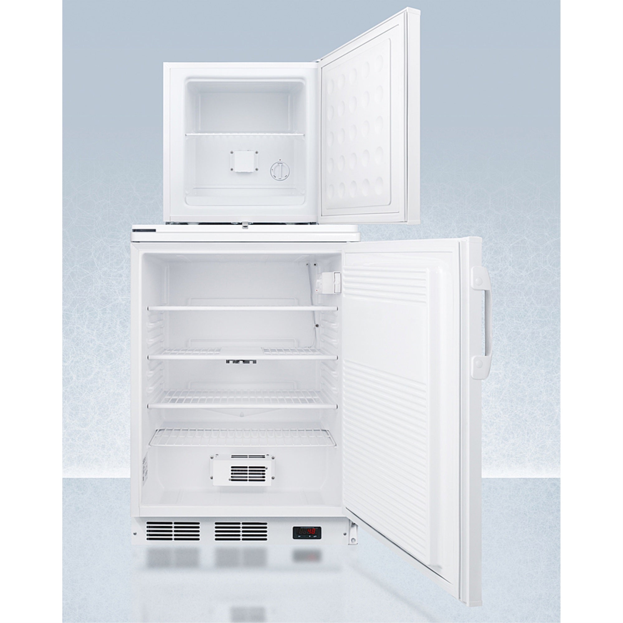Ff7Lwpro Auto Defrost All-Refrigerator With Digital Controls And Compact Manual Defrost Fs24Lpro All-Freezer With Stacking Rack,
