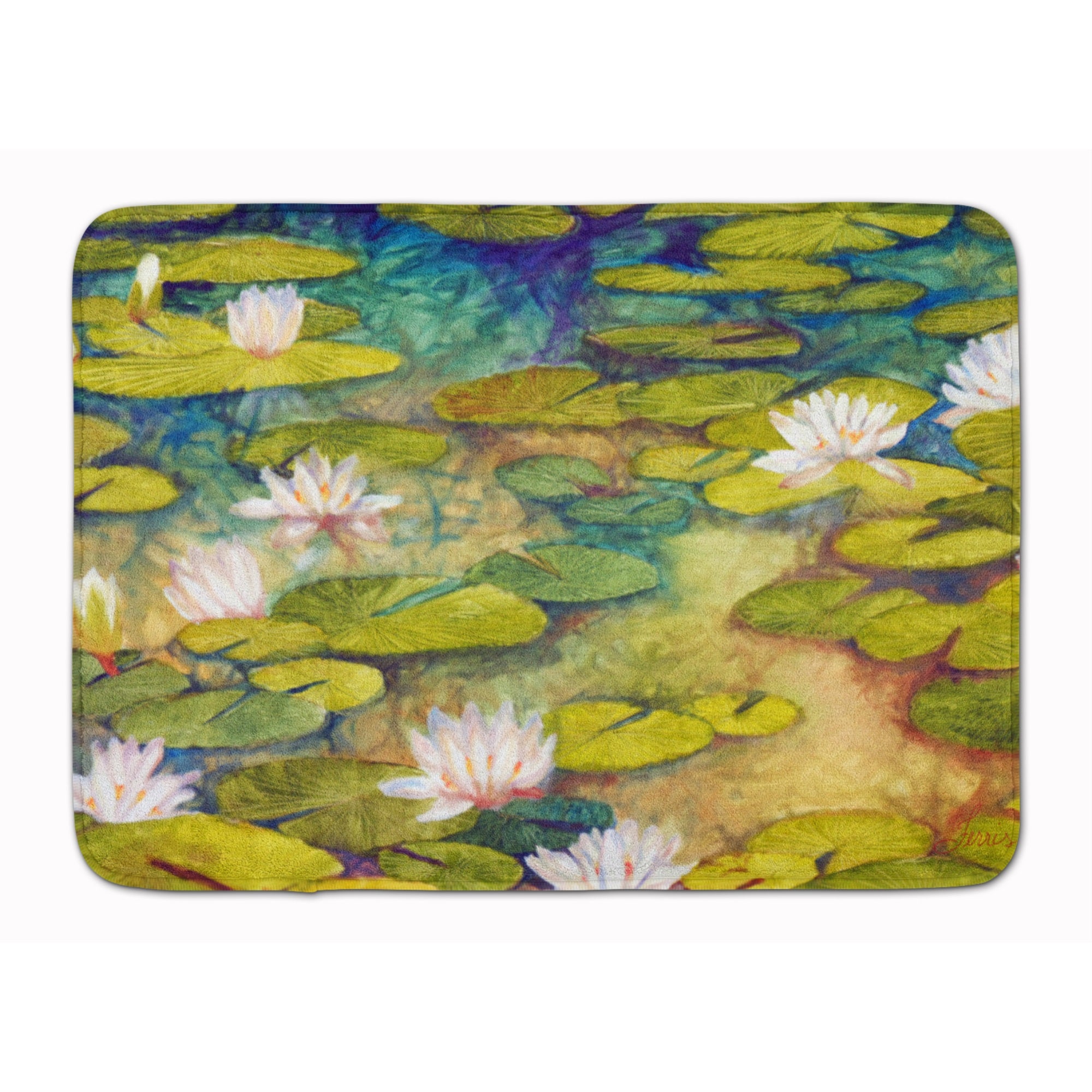 Waterlillies By Ferris Hotard Machine Washable Memory Foam Mat