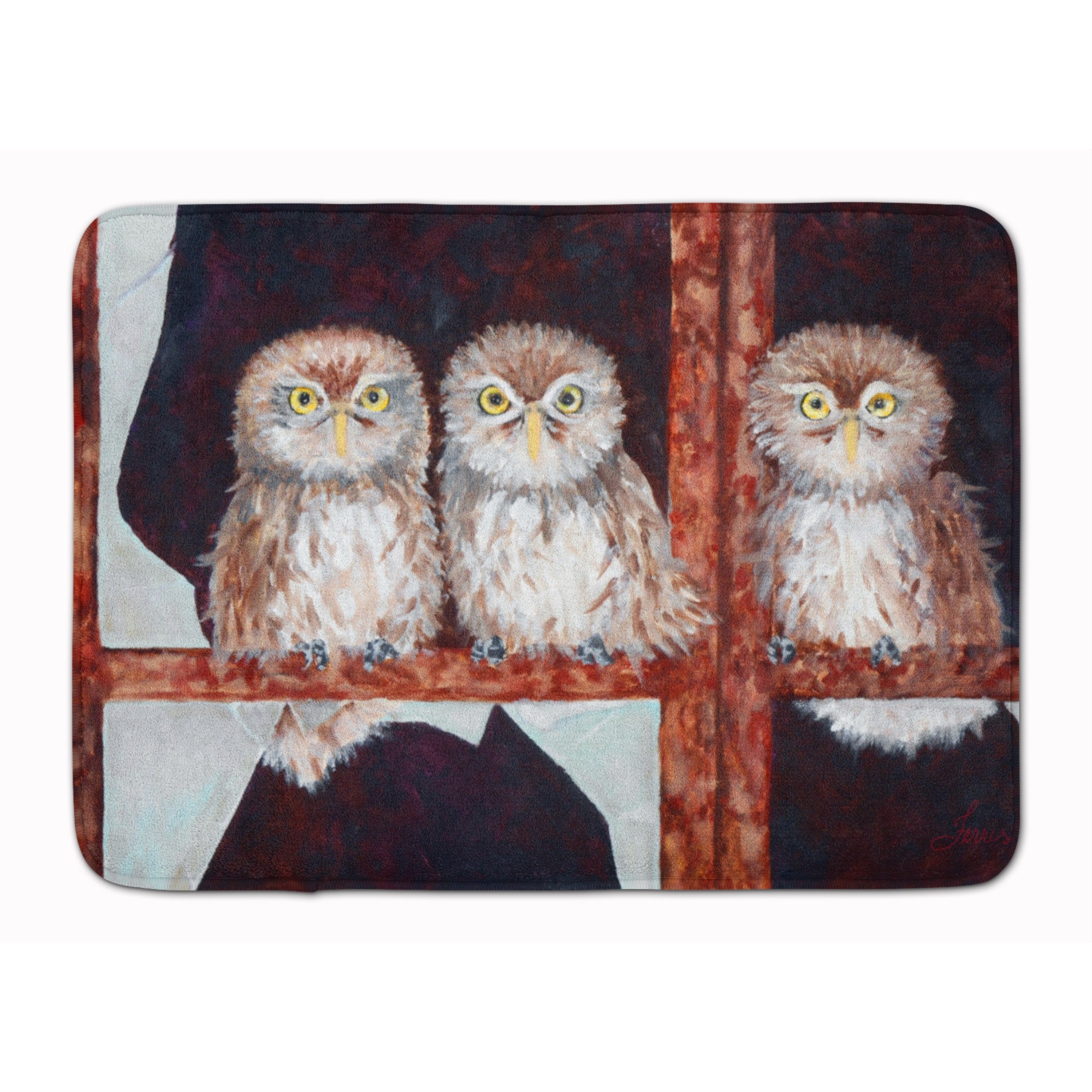 Owls By Ferris Hotard Machine Washable Memory Foam Mat
