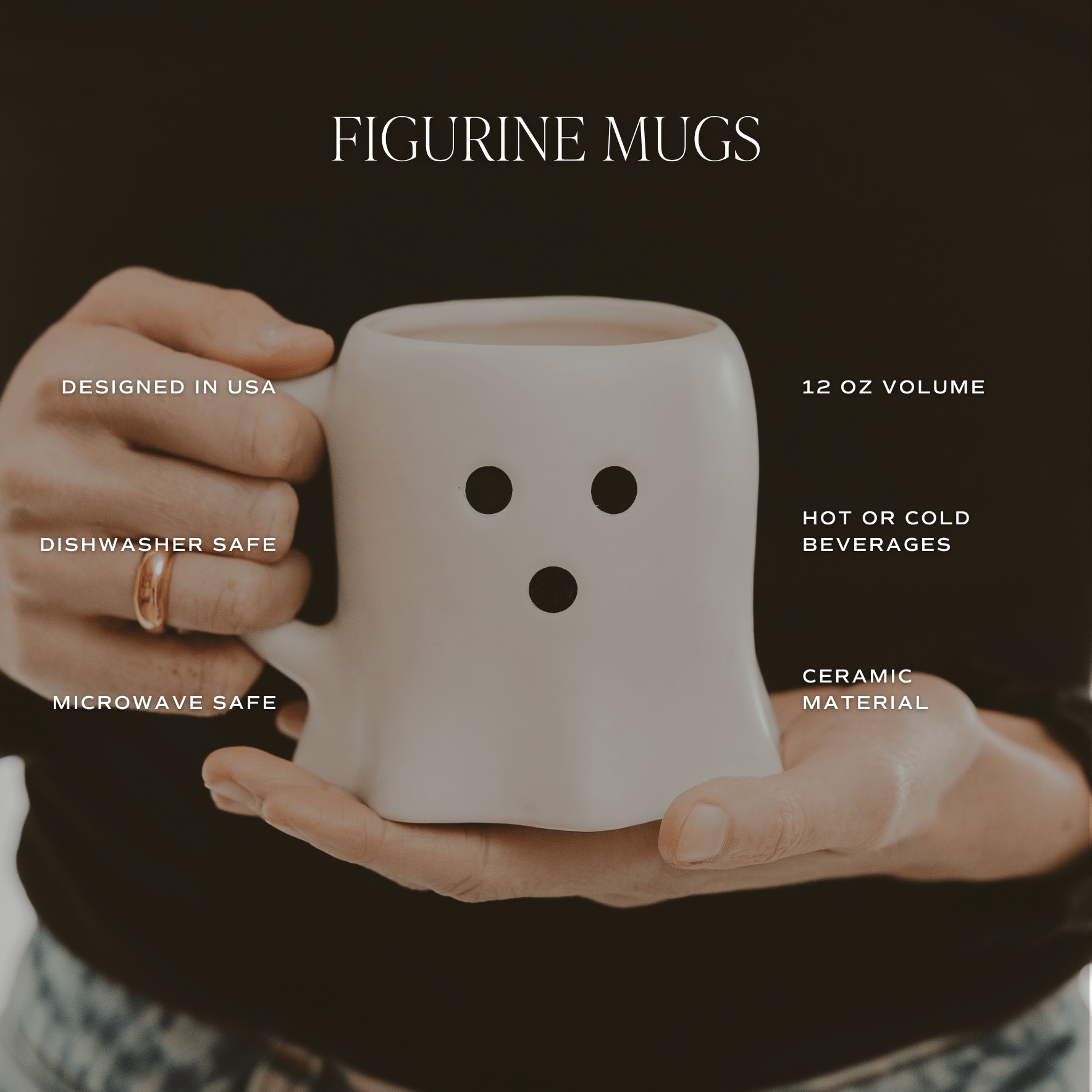 Ghost Face 12oz. Figural Coffee Mug