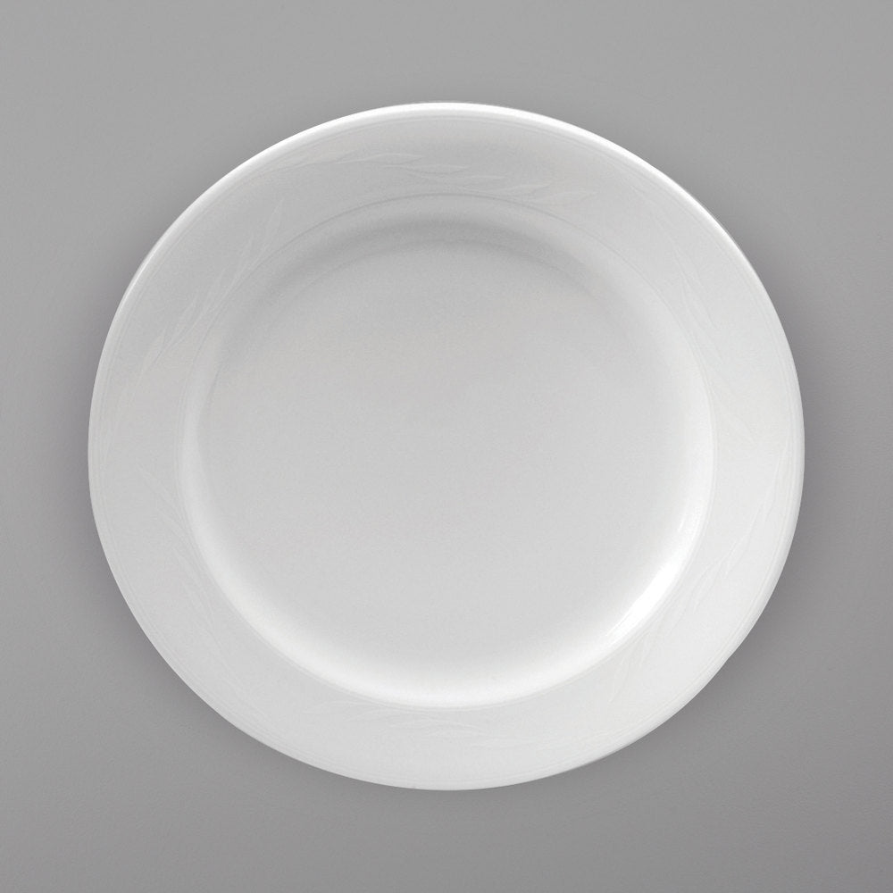 oneida R4220000143 9.5 in. Royale Bright White Porcelain Plate