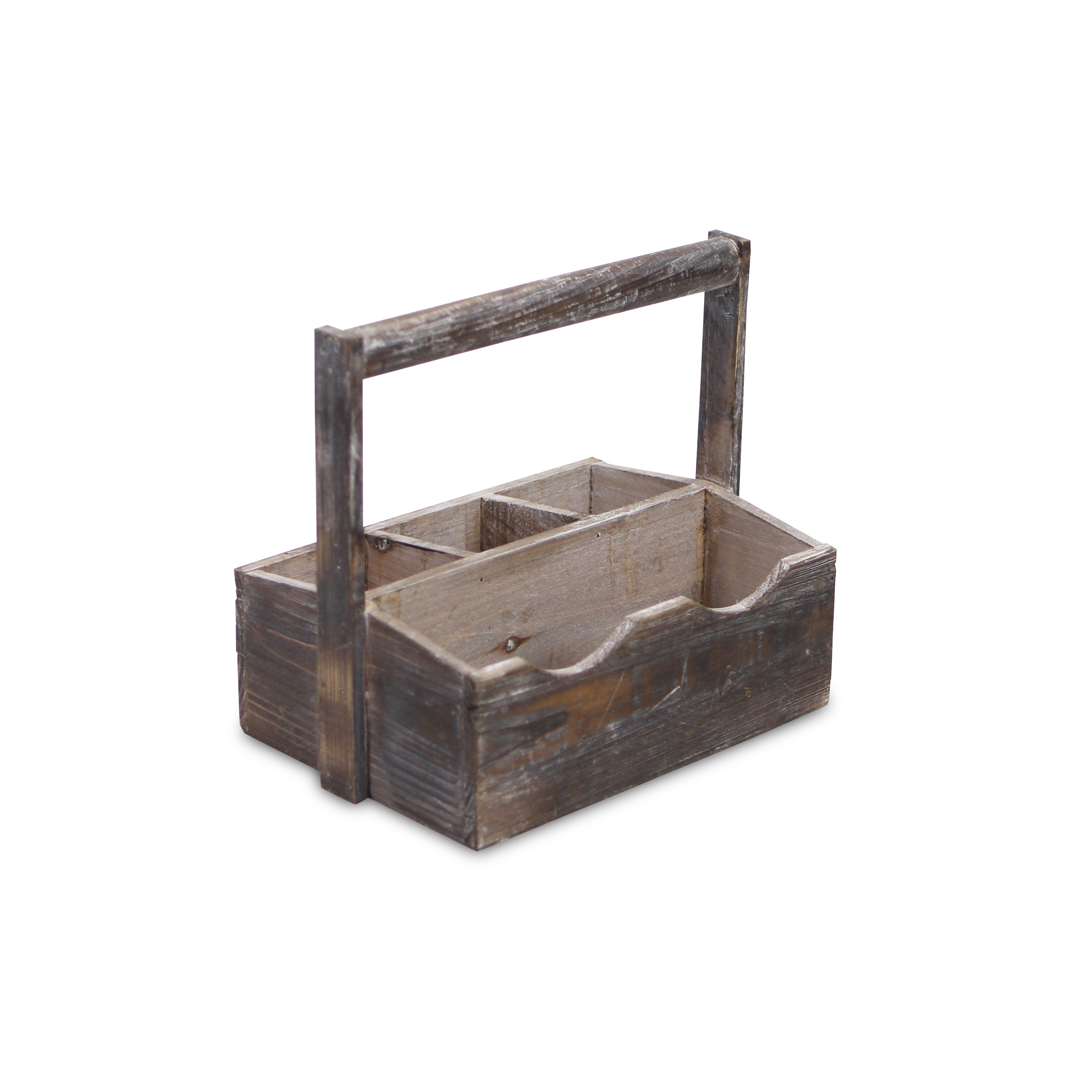 Nicola Wooden Decorative Caddy - Brown