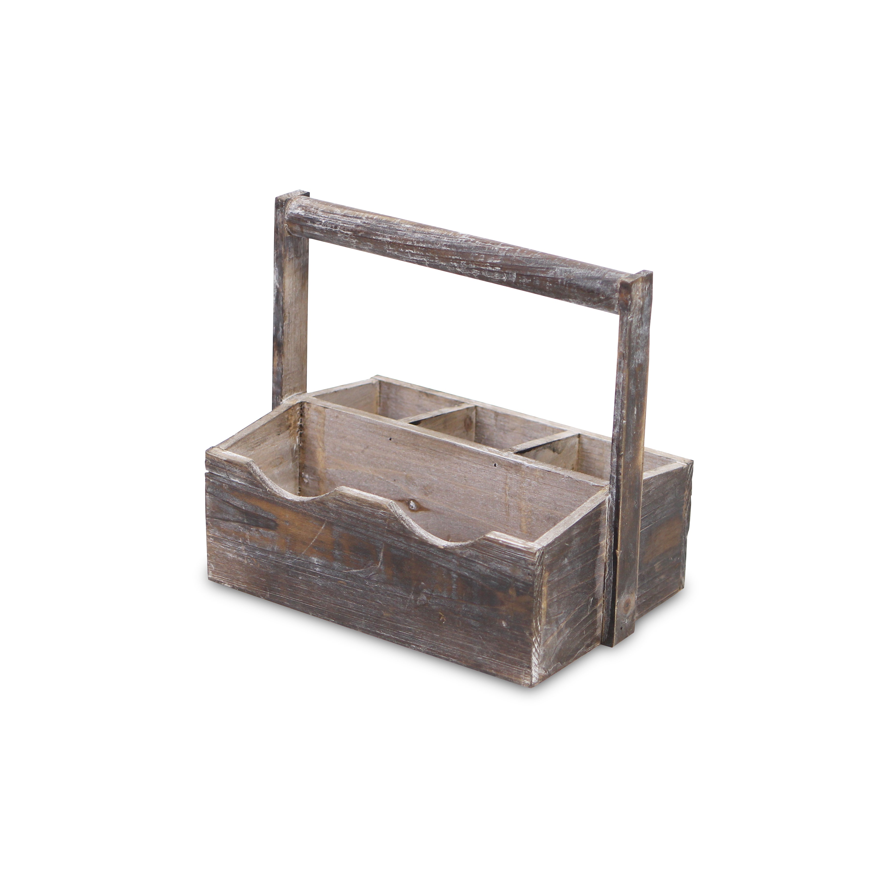 Nicola Wooden Decorative Caddy - Brown