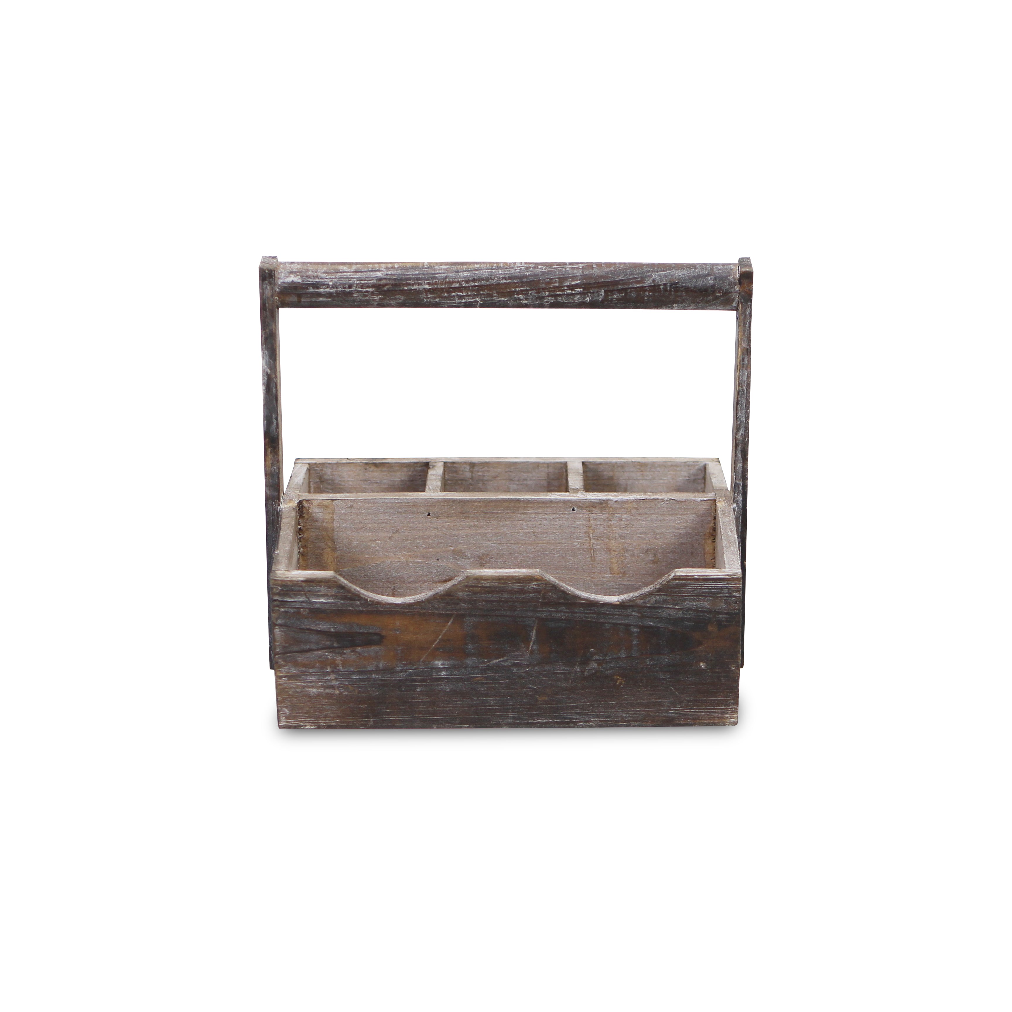 Nicola Wooden Decorative Caddy - Brown