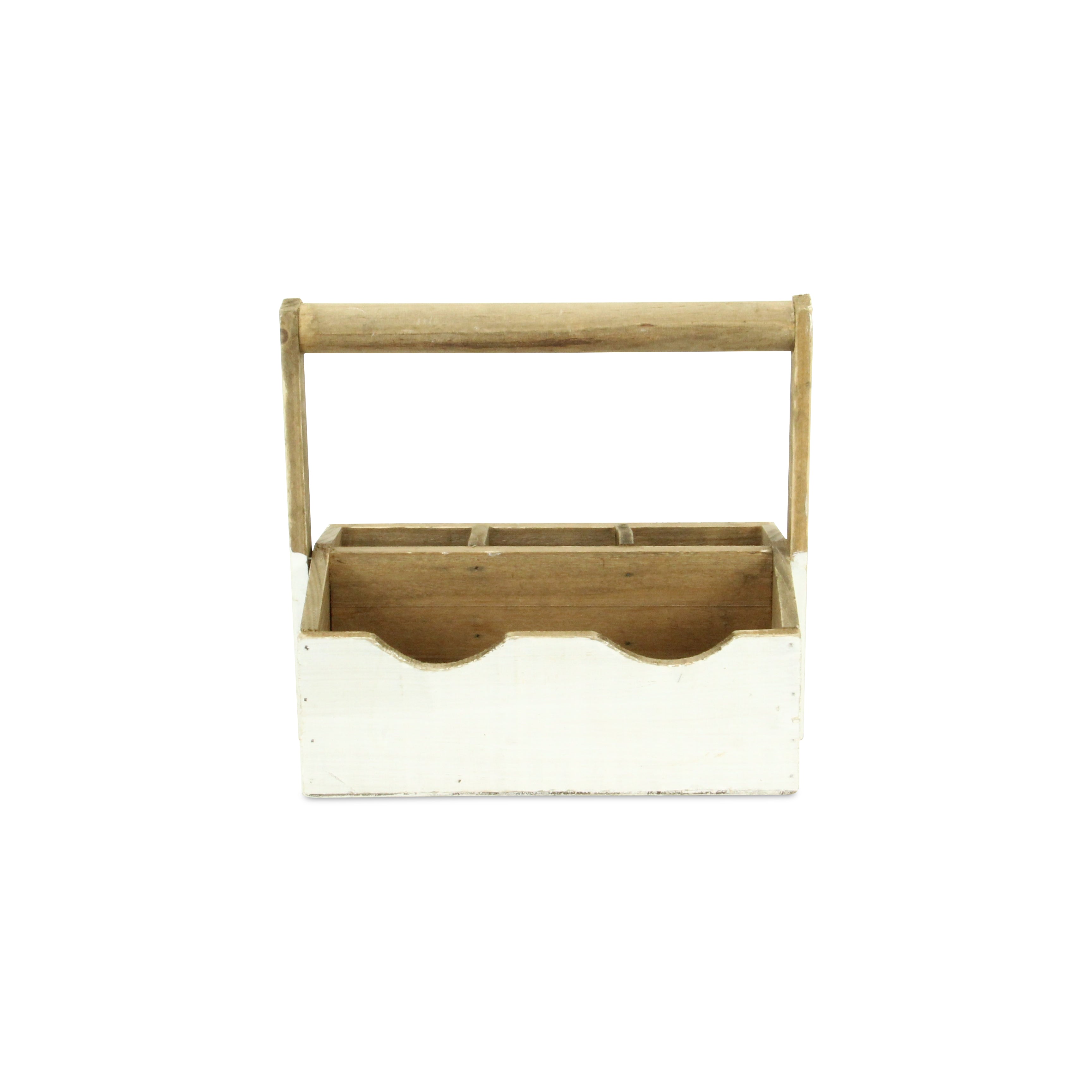 Nicola Wooden Decorative Caddy - White