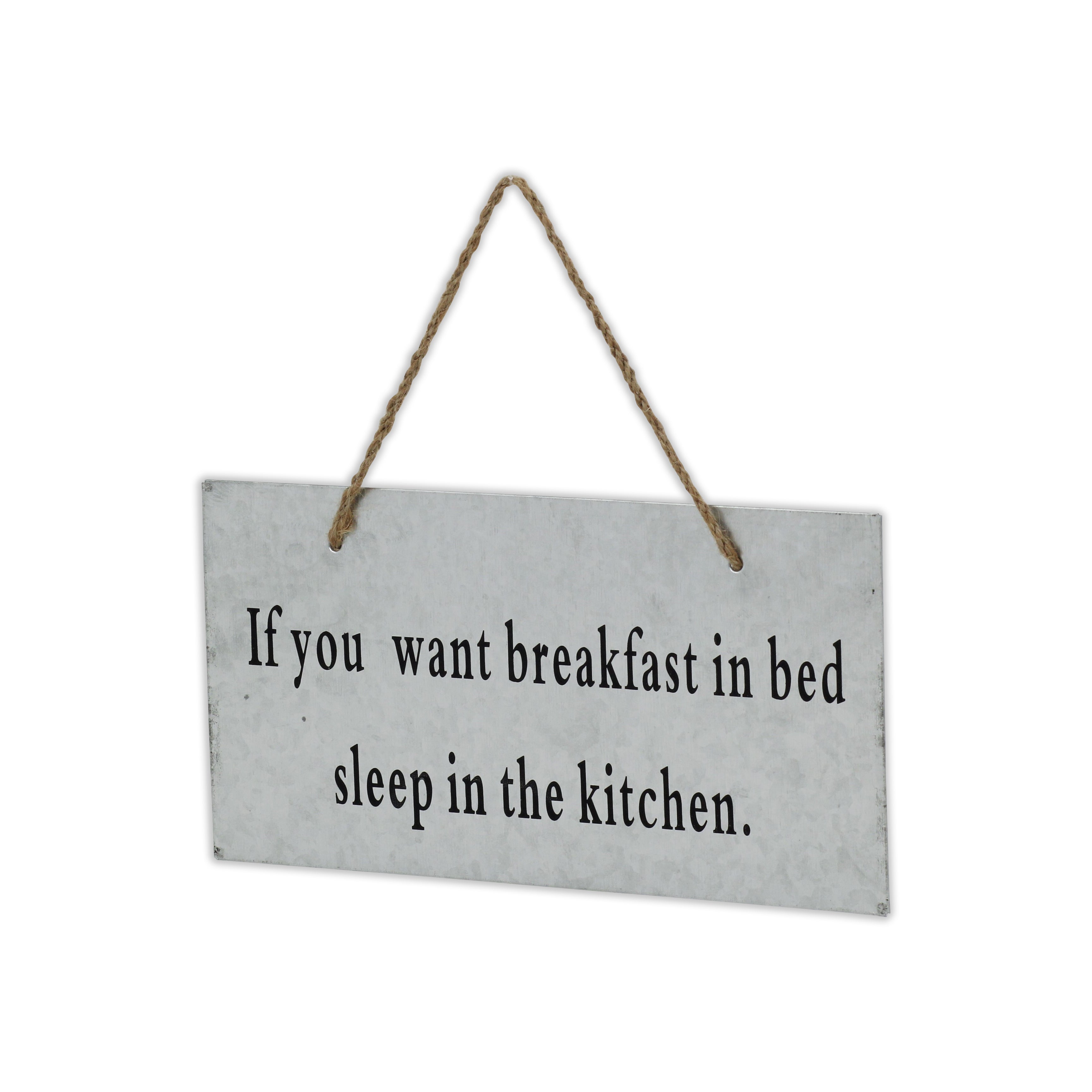 Elodie Galvanized Sign - Breakfast In Bed