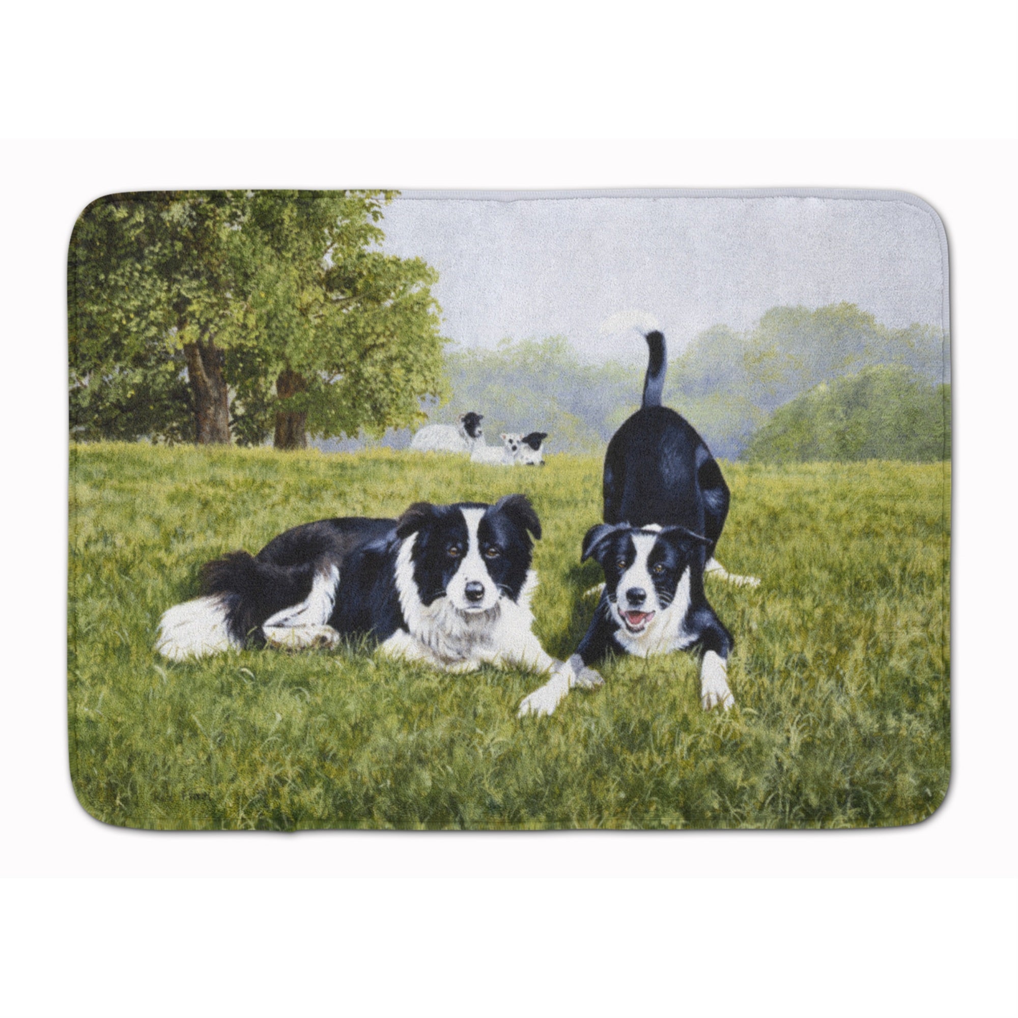 'Caroline'S Treasures Let'S Play Border Collie Floor Mat, 19'''' X 27'''', Multicolor''
