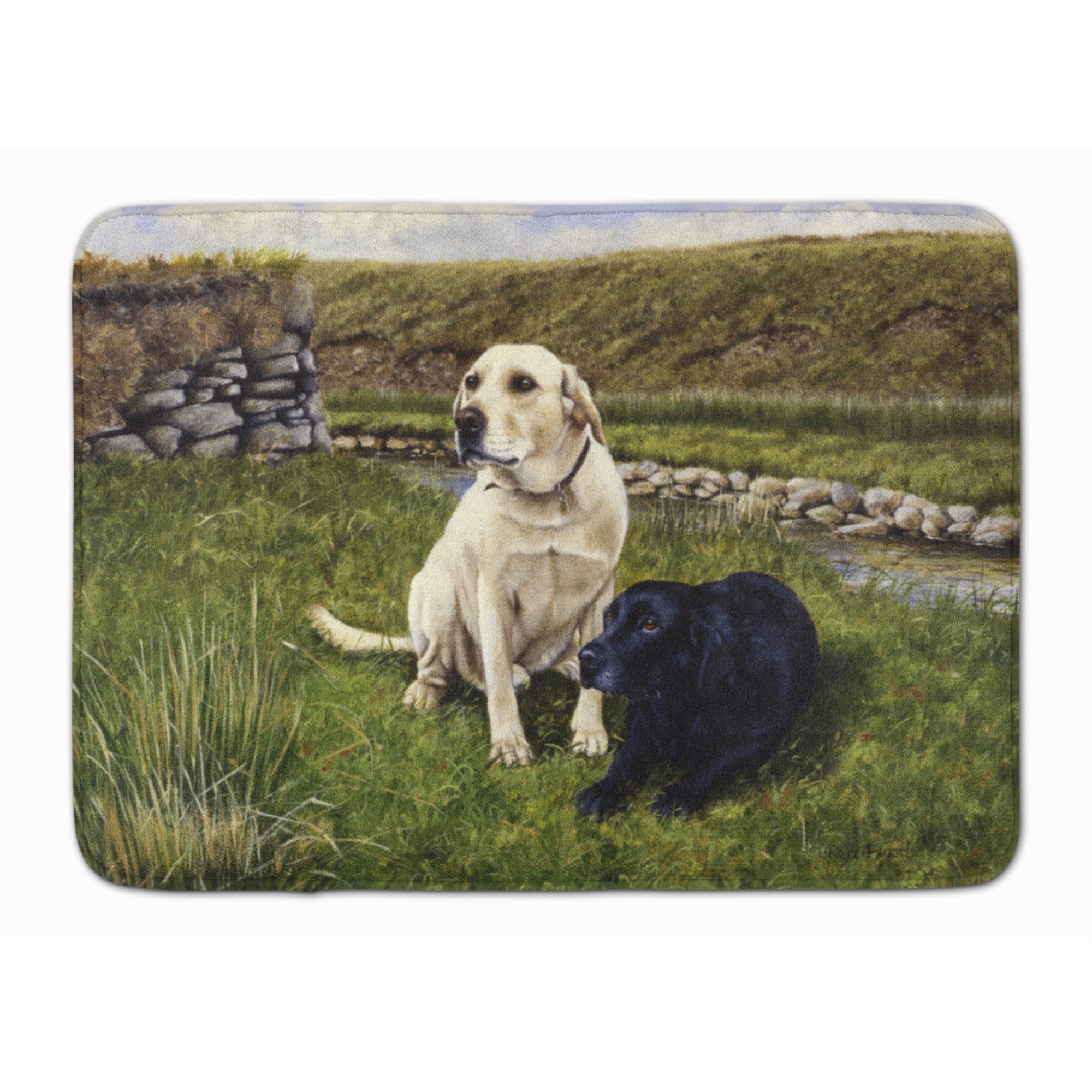Carolines Treasures Yellow and Black Labradors Floor Mat, 19 x 27, Multicolor
