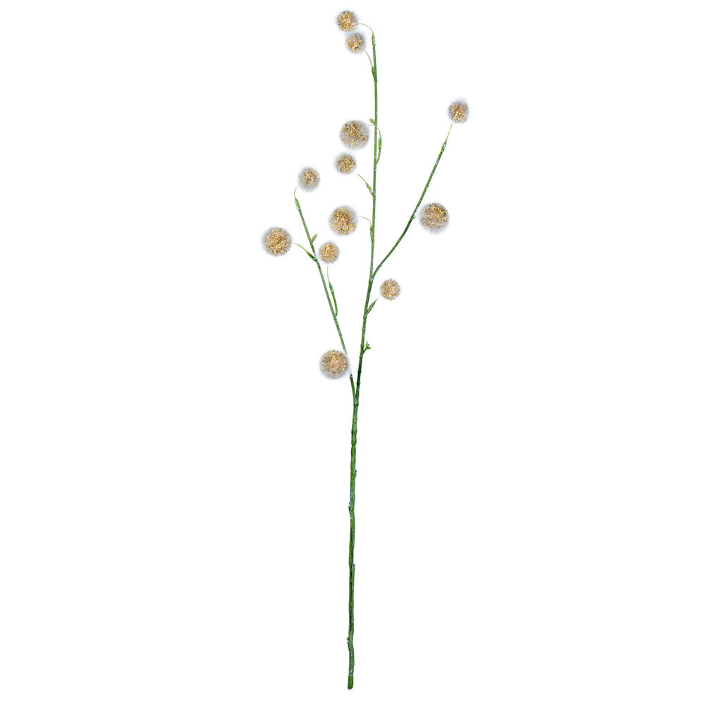 Vickerman 31'' Yellow Pom Pom Spray 3/Pk - Fv193978