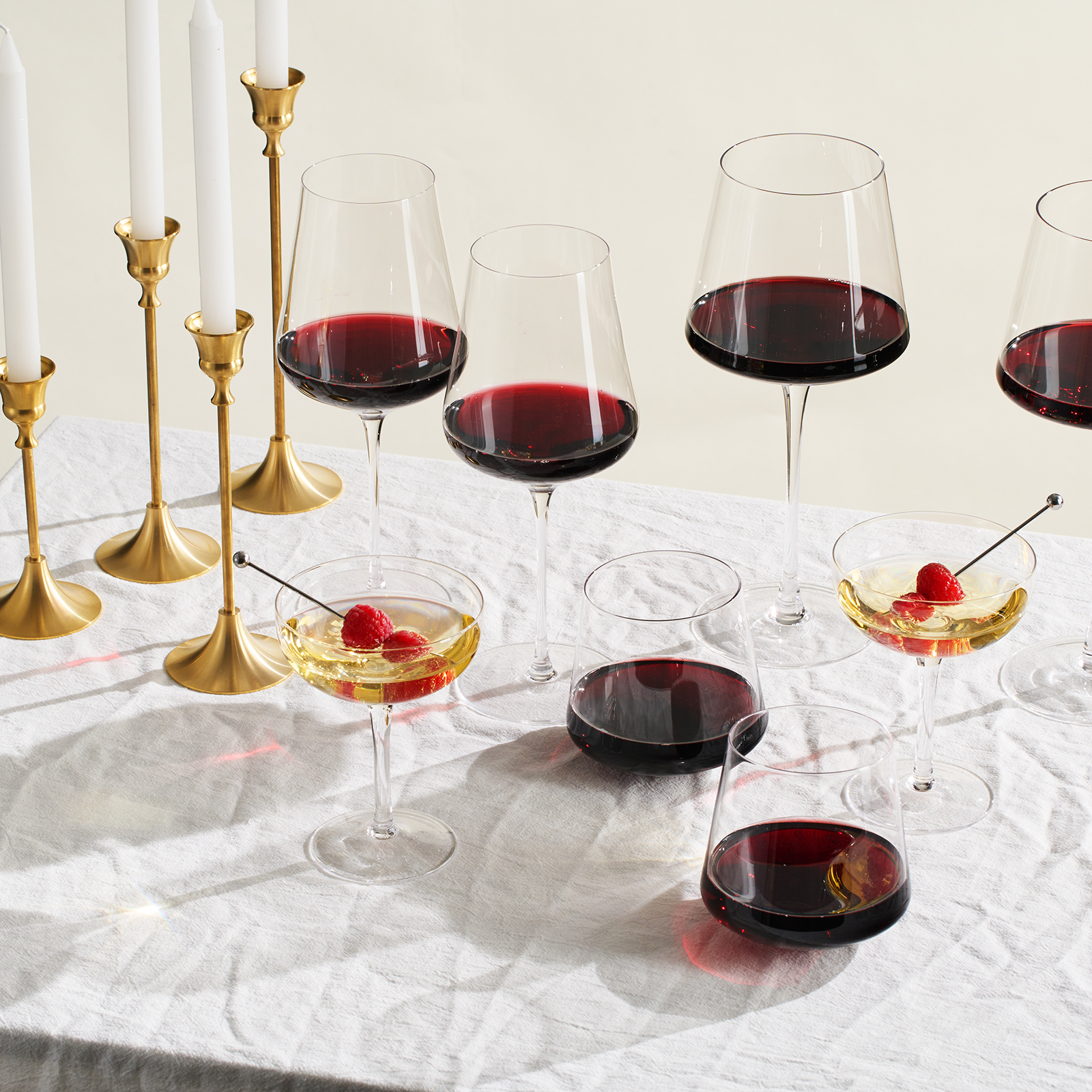Classica Un-Spillable Stemless Wine Glassware, Set of 2