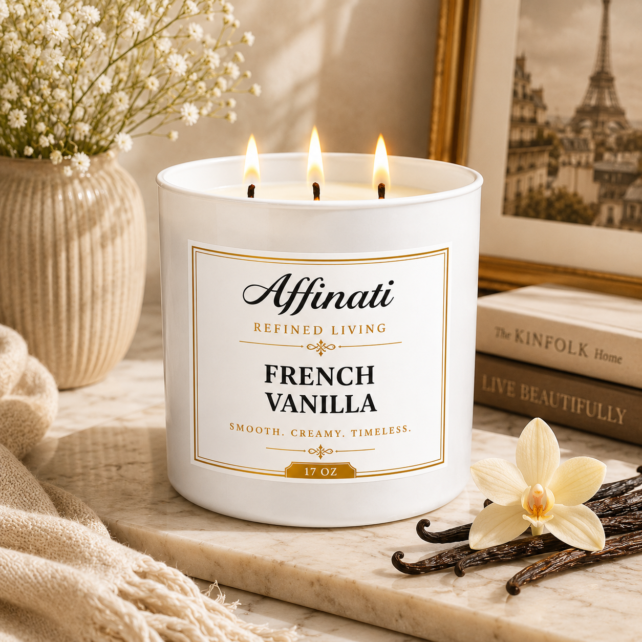 French Vanilla 3-Wick Candle