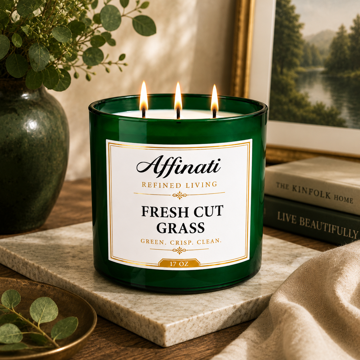Fresh Cut Grass 3-Wick Candle