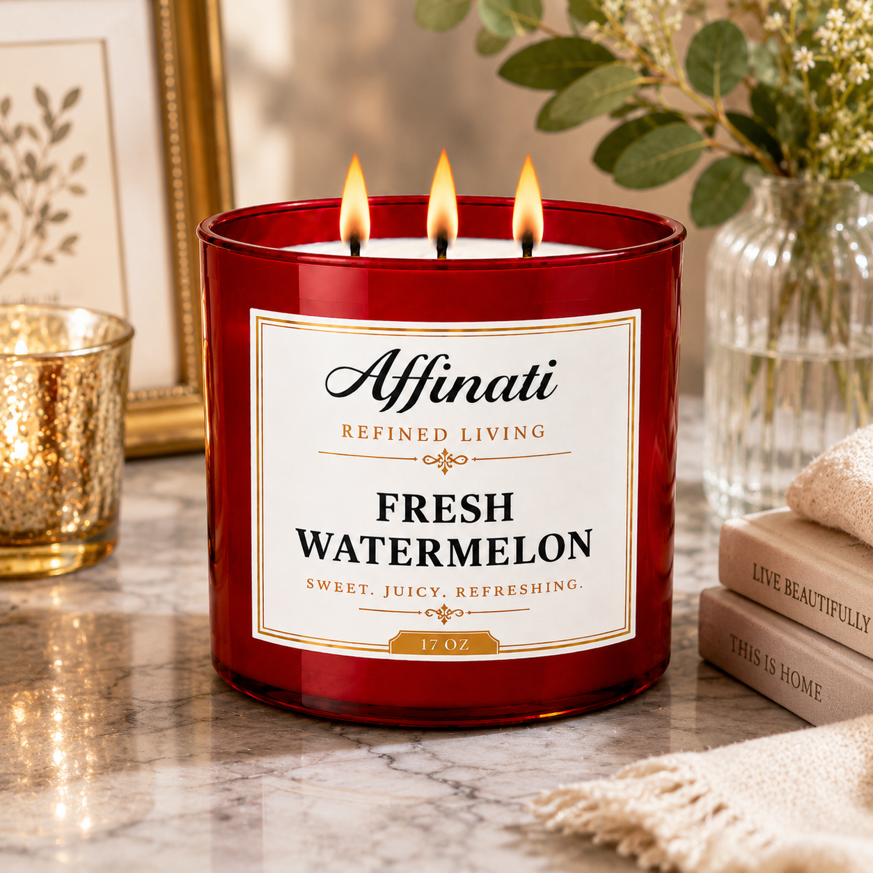 Fresh Watermelon 3-Wick Candle
