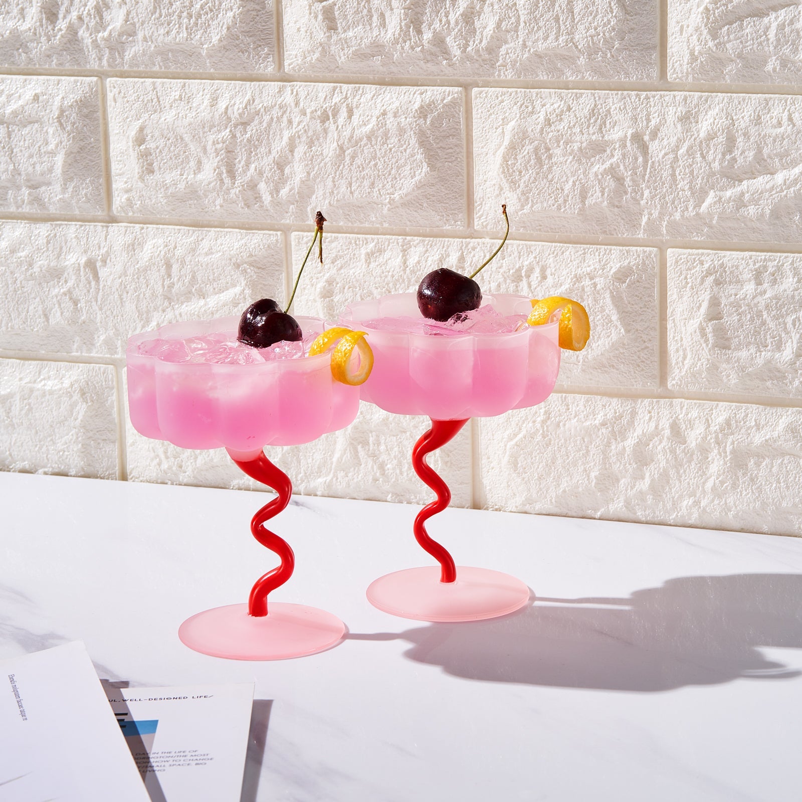 Asteria Champagne Coupe Cocktail Glassware, Set of 2