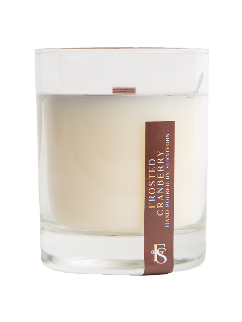 Frosted Cranberry 7.5 oz Wooden Wick Candle