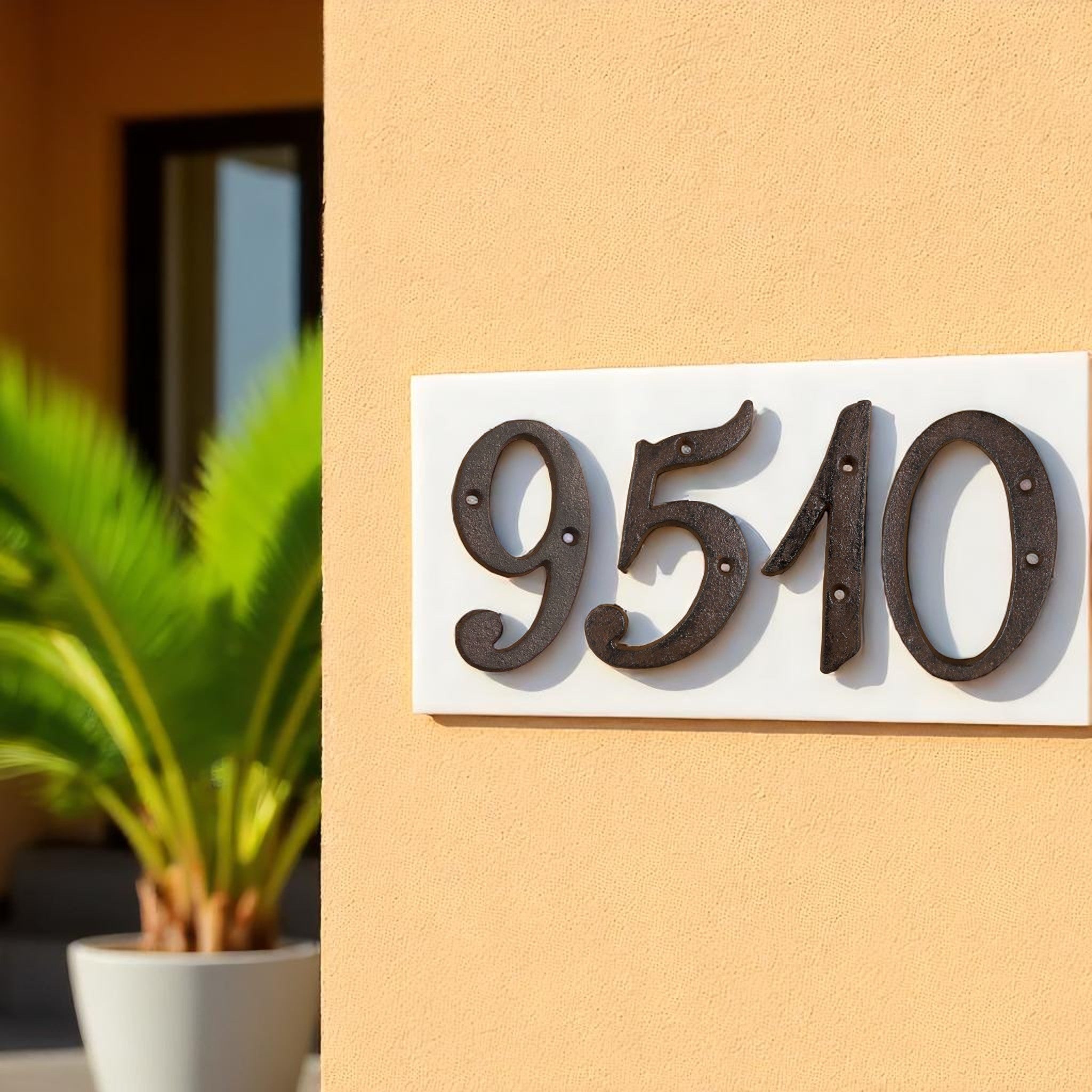 Cast Iron Rustic House Numbers, Rustic Antique Farmhouse Address Numbers