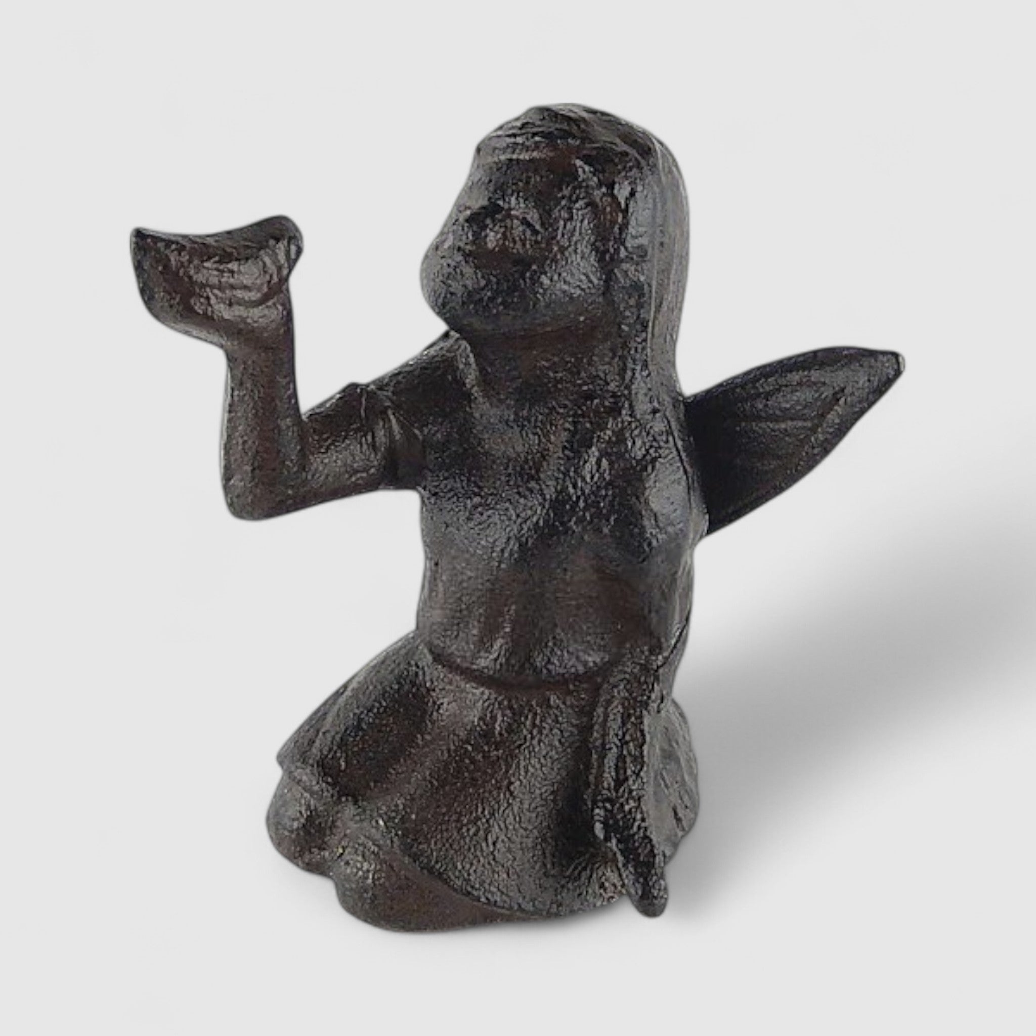 Mystical Cast Iron Garden Fairy Statue