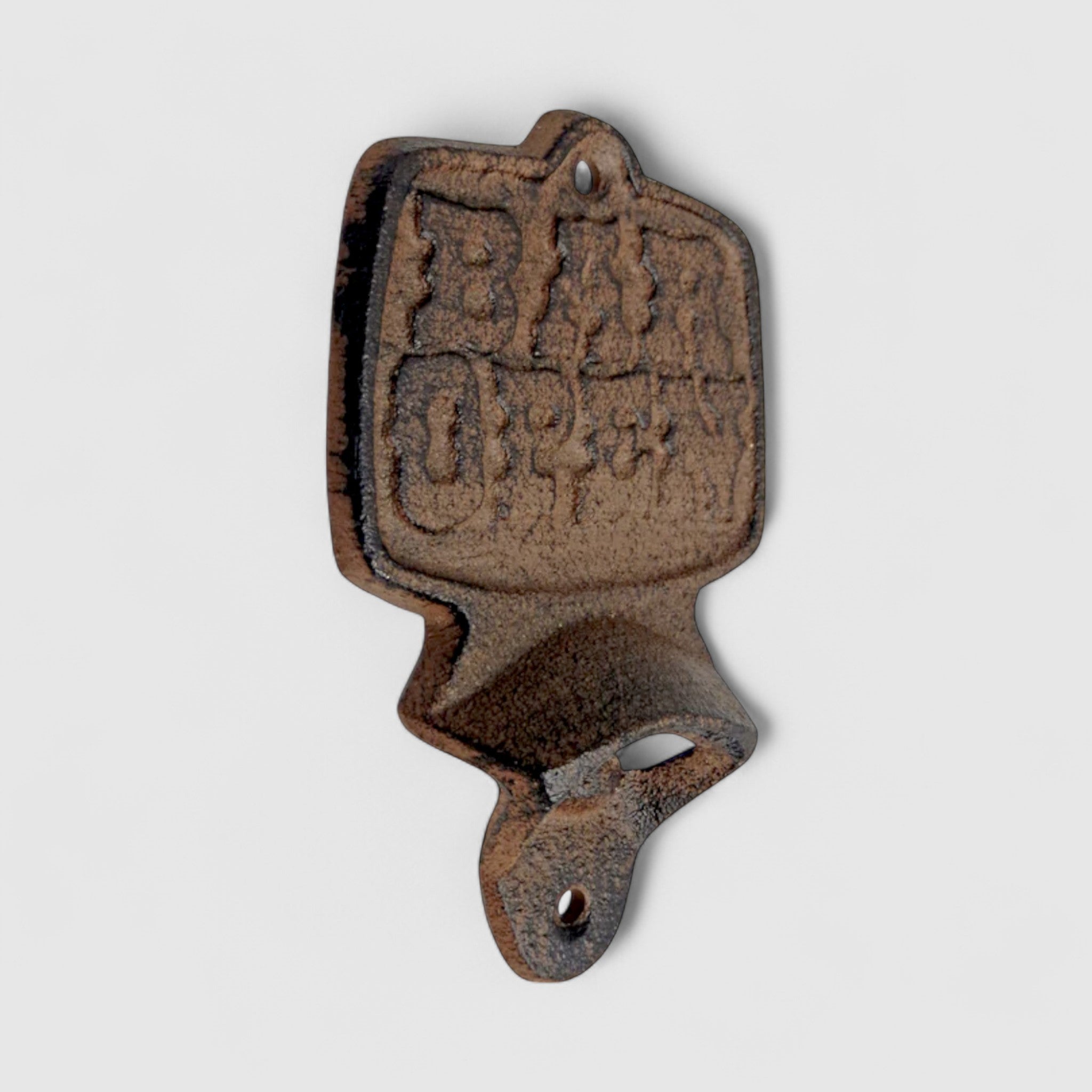 Rustic Cast Iron Bar Open Bottle Opener - Vintage Tavern Accessory