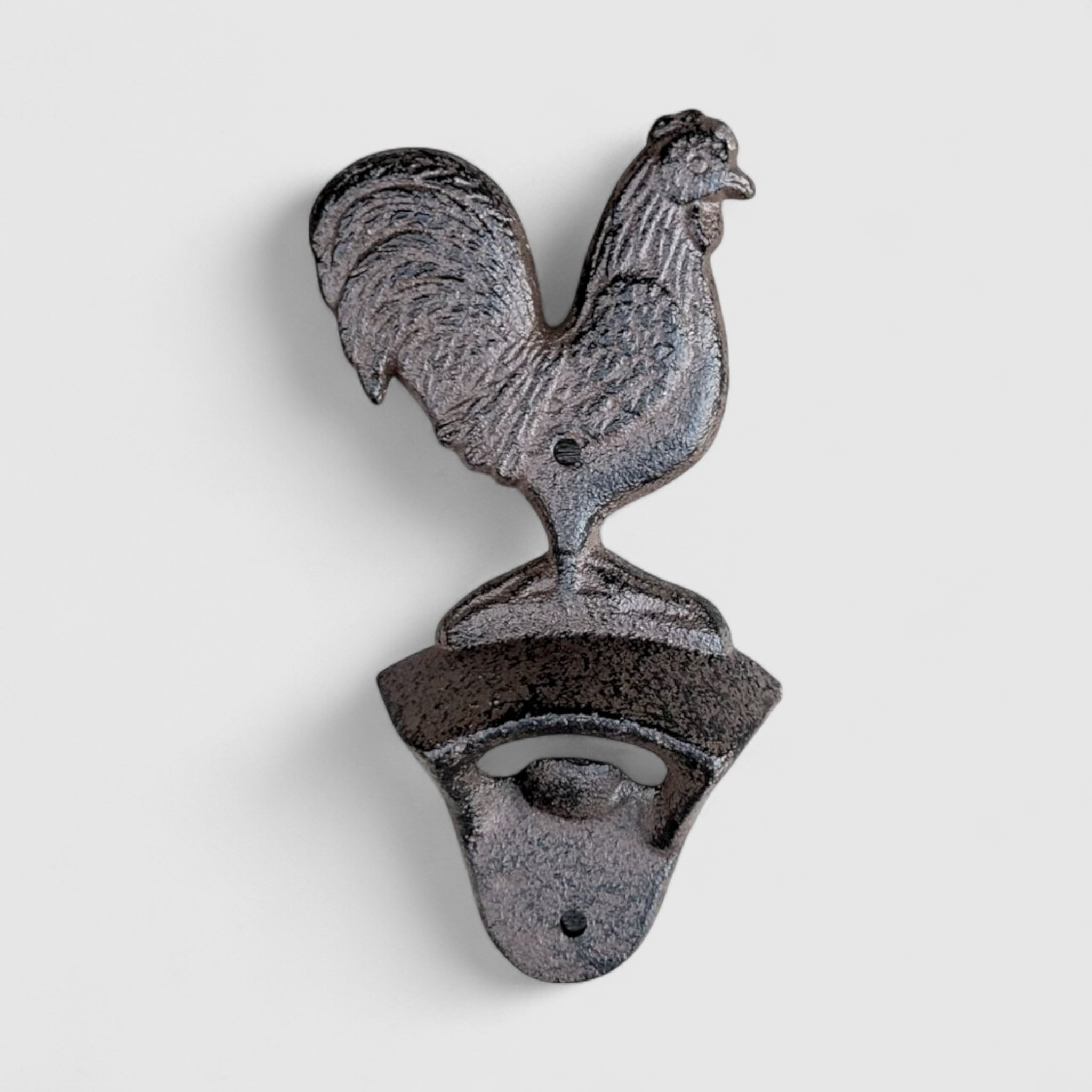 Farmhouse Cast Iron Rooster Bottle Opener, Rustic Kitchen & Bar Accessory