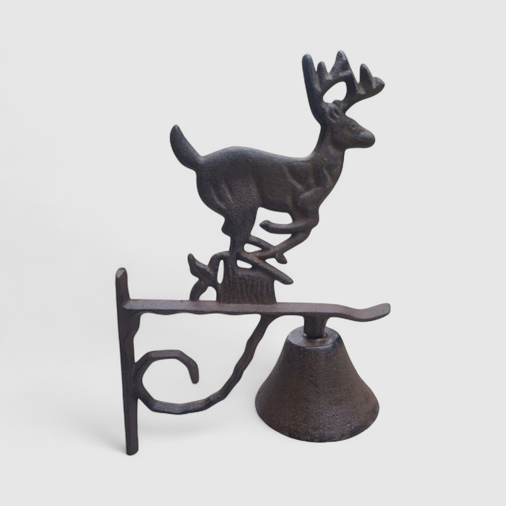 Cast Iron Deer Door Bell - Rustic Woodland Entry Chime