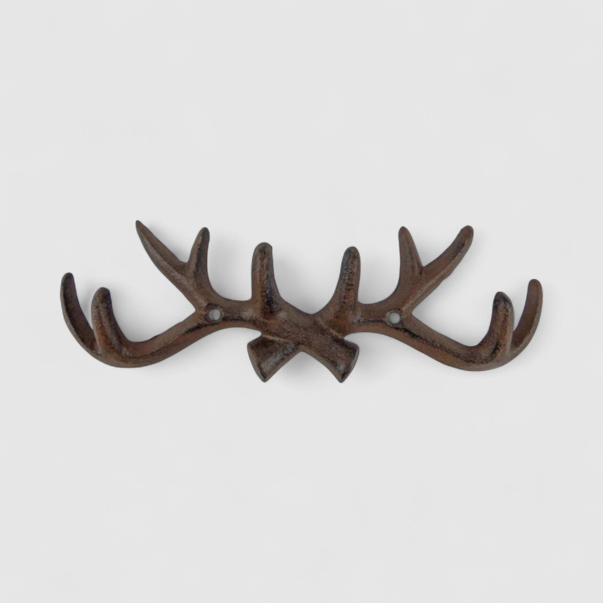 Rustic Cast Iron Antler Hook, Cabin & Lodge Wall Decor