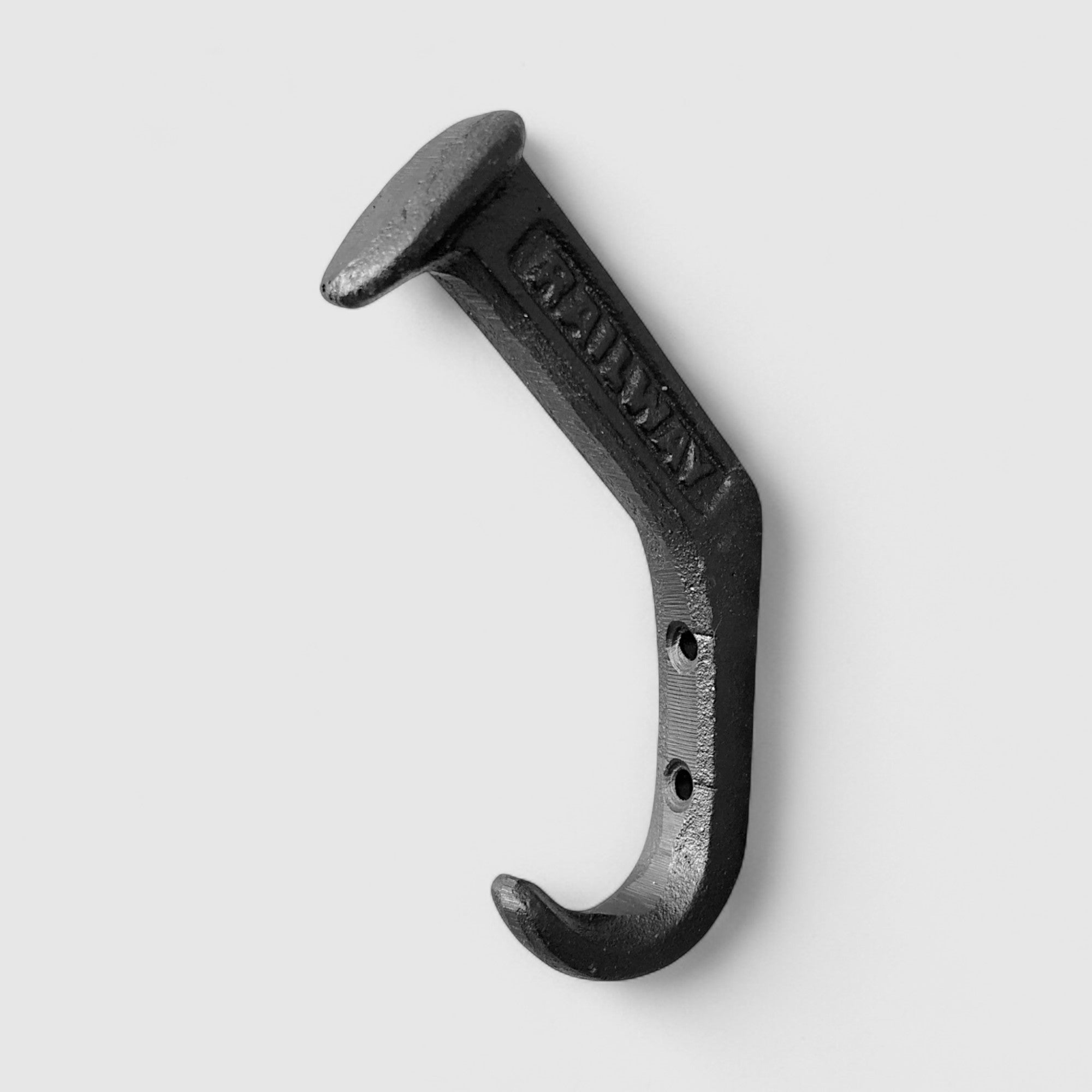 Railroad Spike Hook, Cast Iron Rustic Industrial Decor